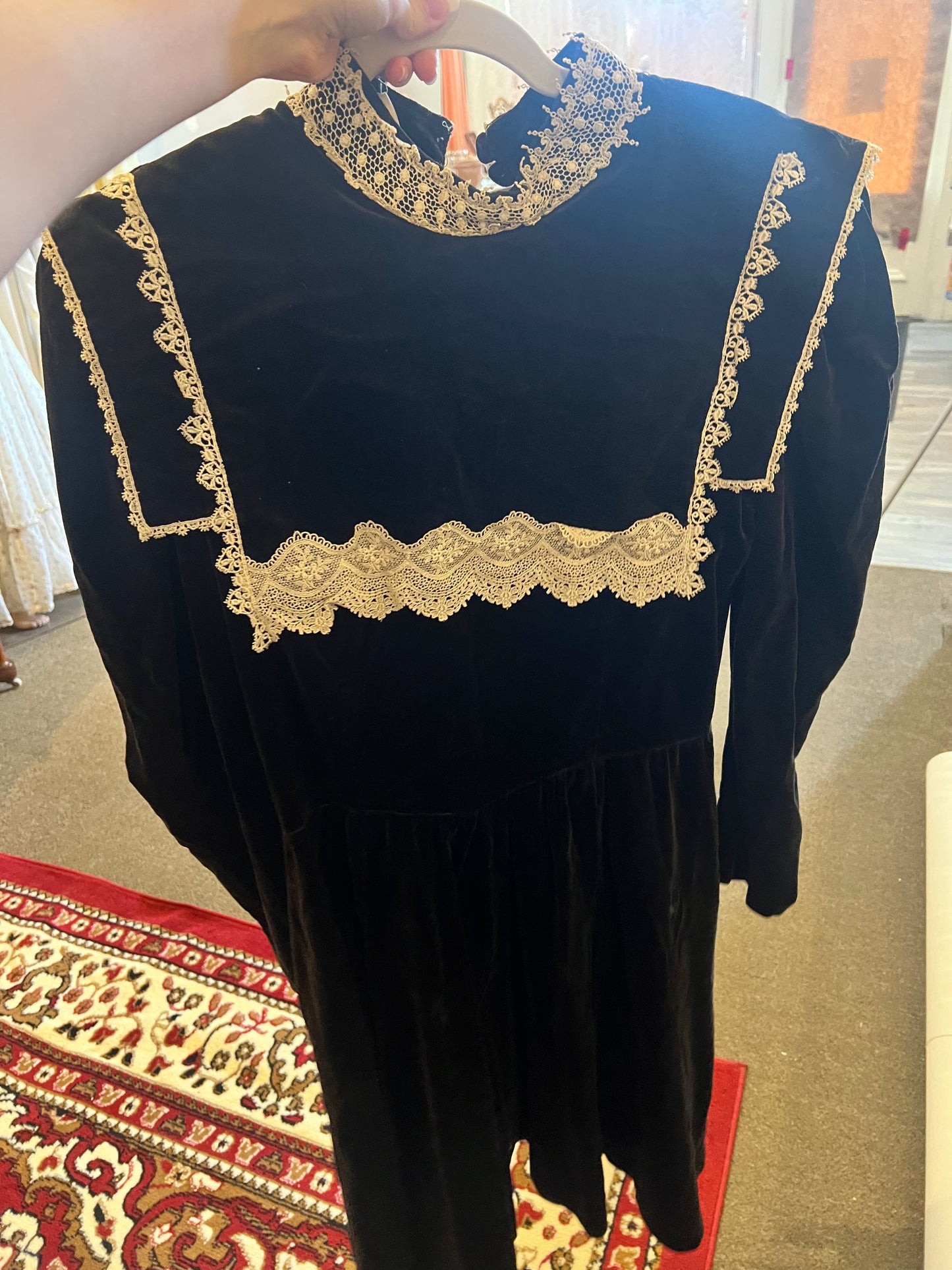 70s Velvet Lace Gunne Sax Dress