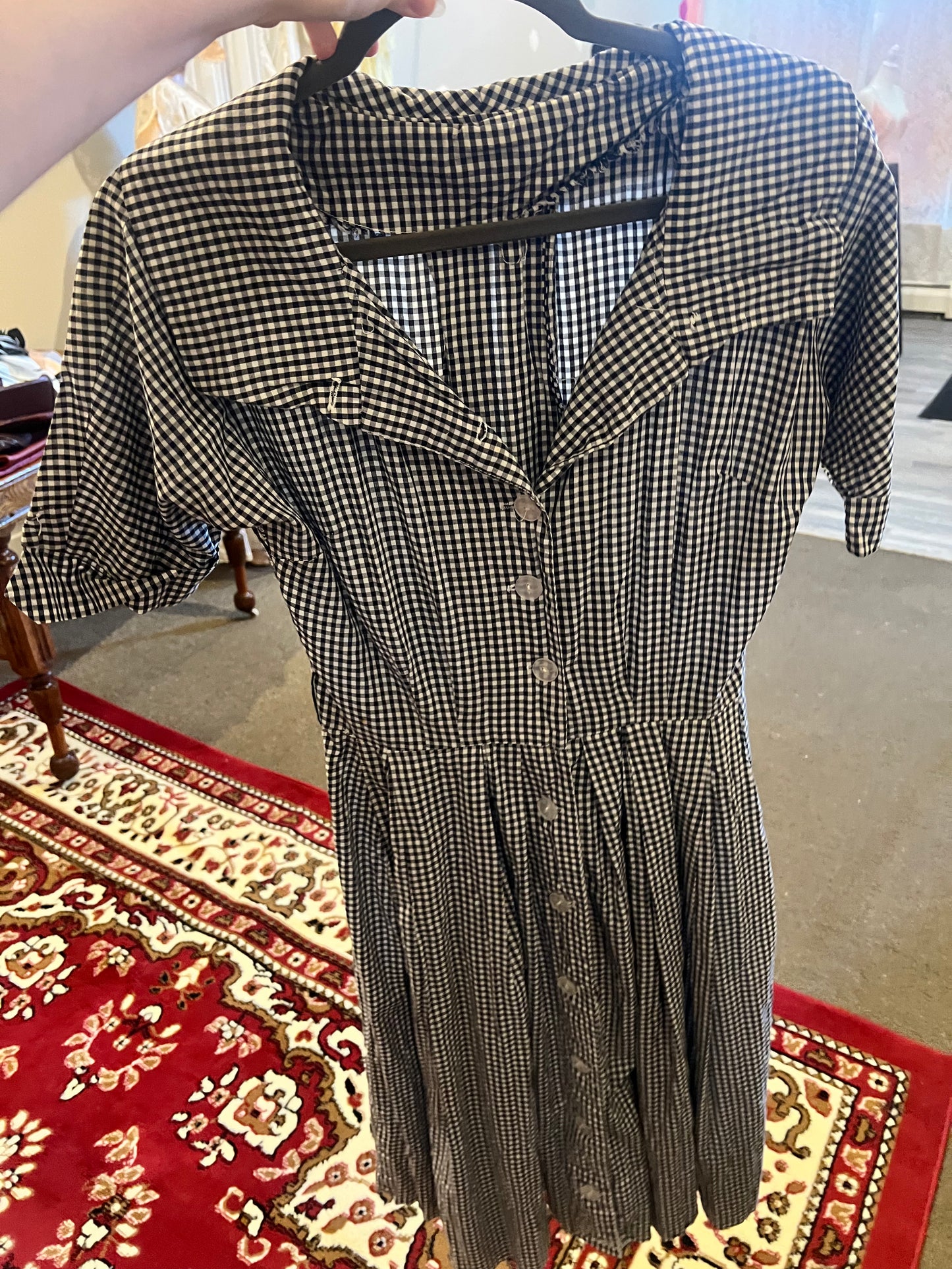 50s/60s Handmade Gingham Dress