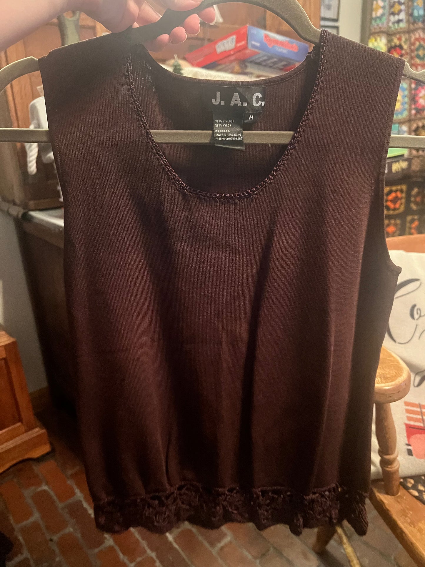90s J.A.C. Crochet Bottom Tank