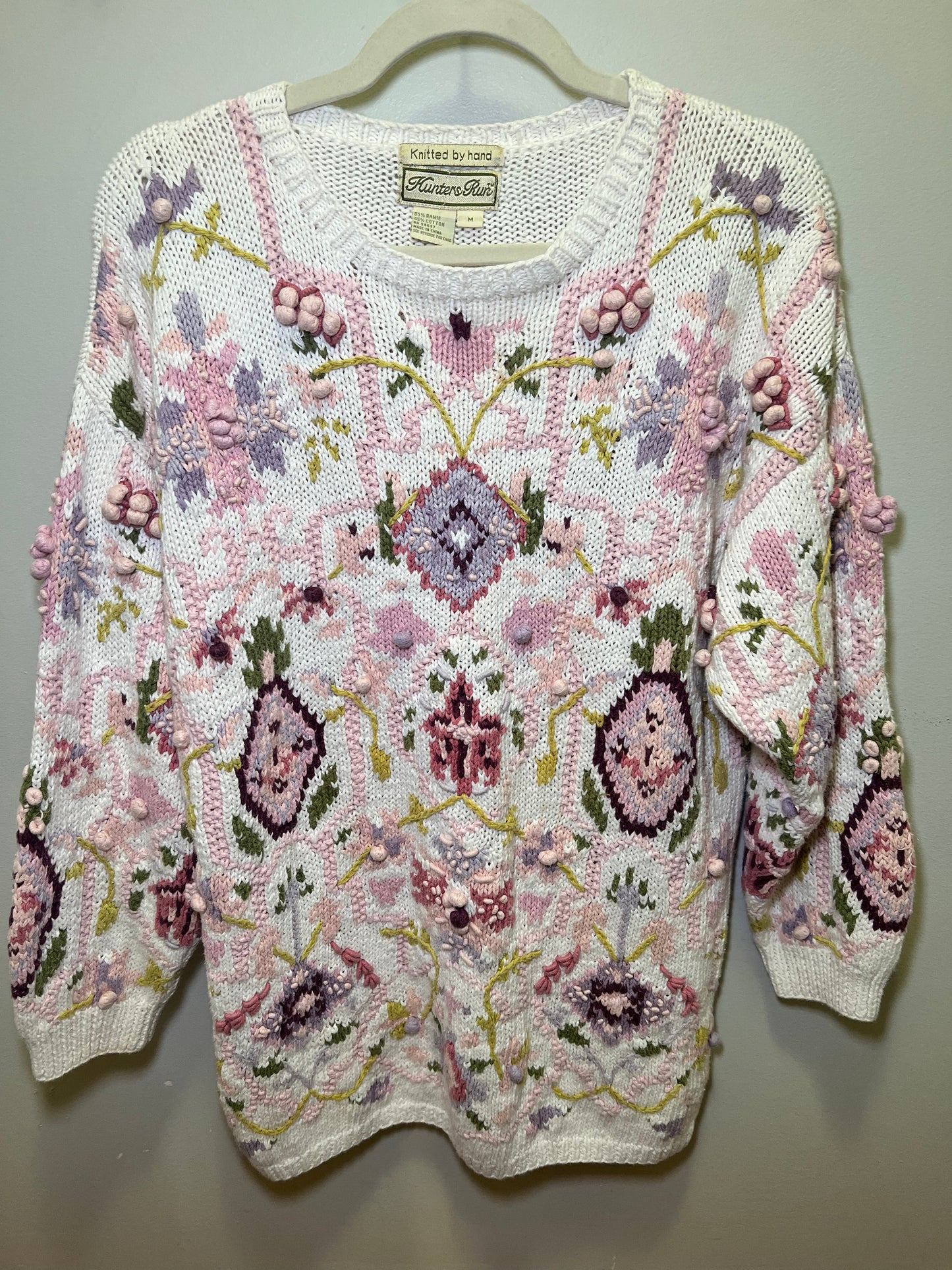 1990s Hunters Run Hand Knit Sweater