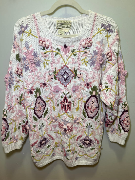 1990s Hunters Run Hand Knit Sweater