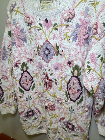 1990s Hunters Run Hand Knit Sweater