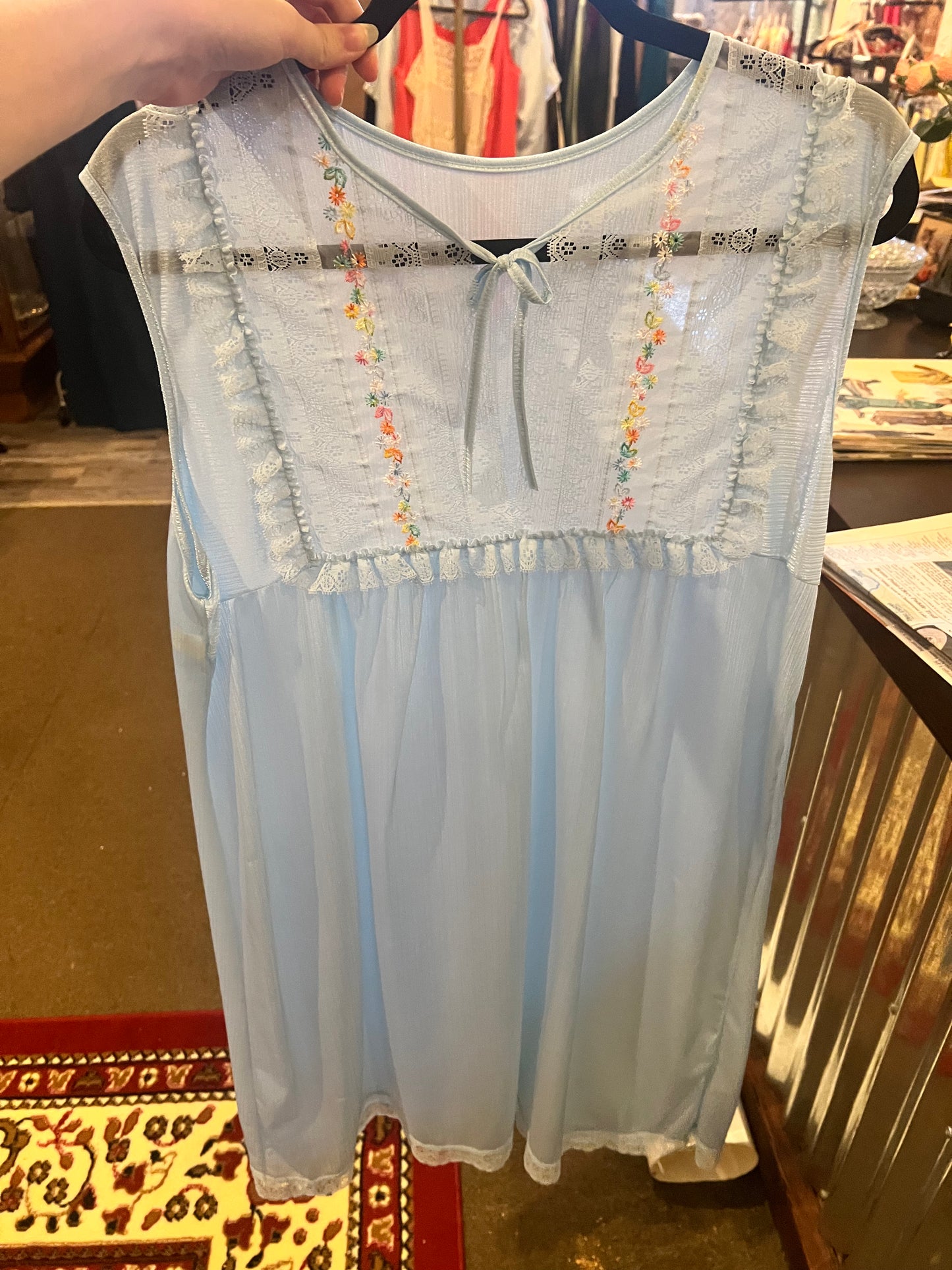 90s Embroidered Nightgown