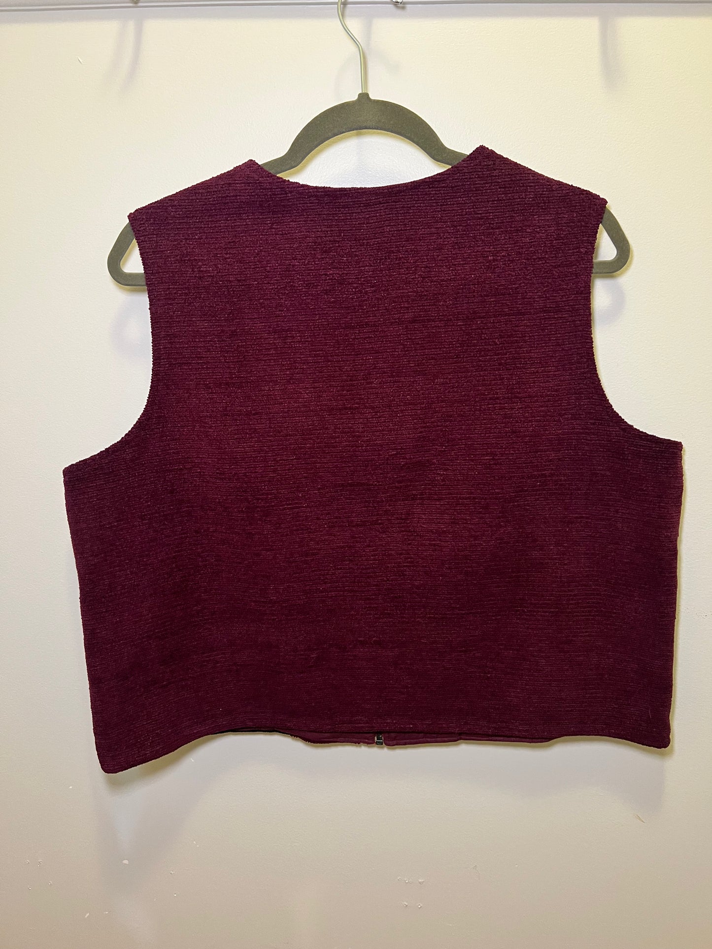 1990s Two Twenty Checker Patch Zip Up Vest