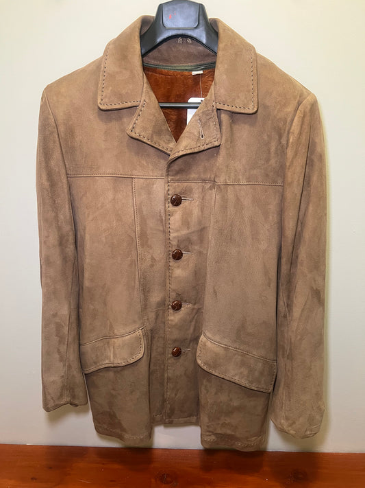 1970s Suede Button Front Coat