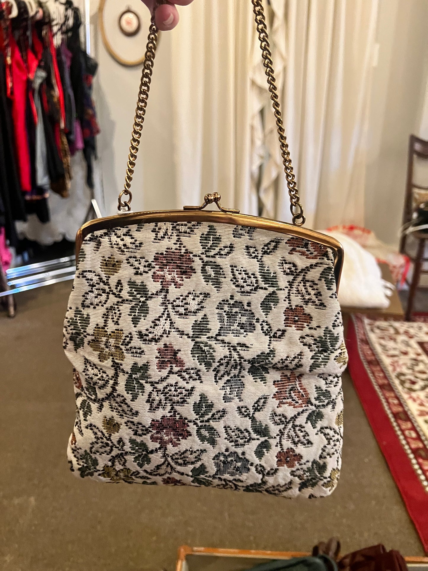 Floral Tapestry Purse