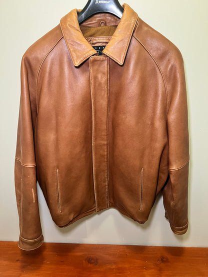 1990s Siena Studio Leather Bomber Jacket