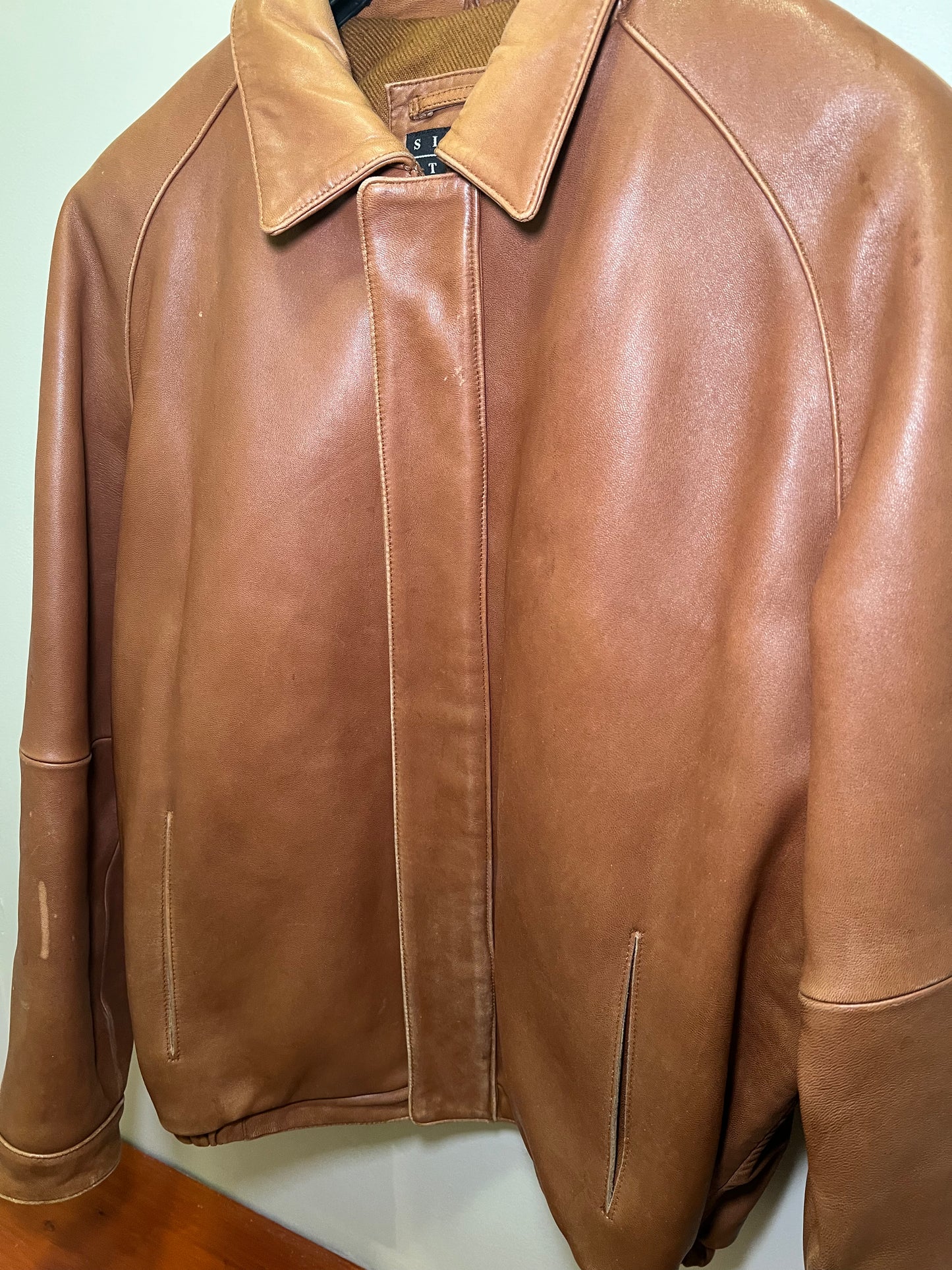 1990s Siena Studio Leather Bomber Jacket