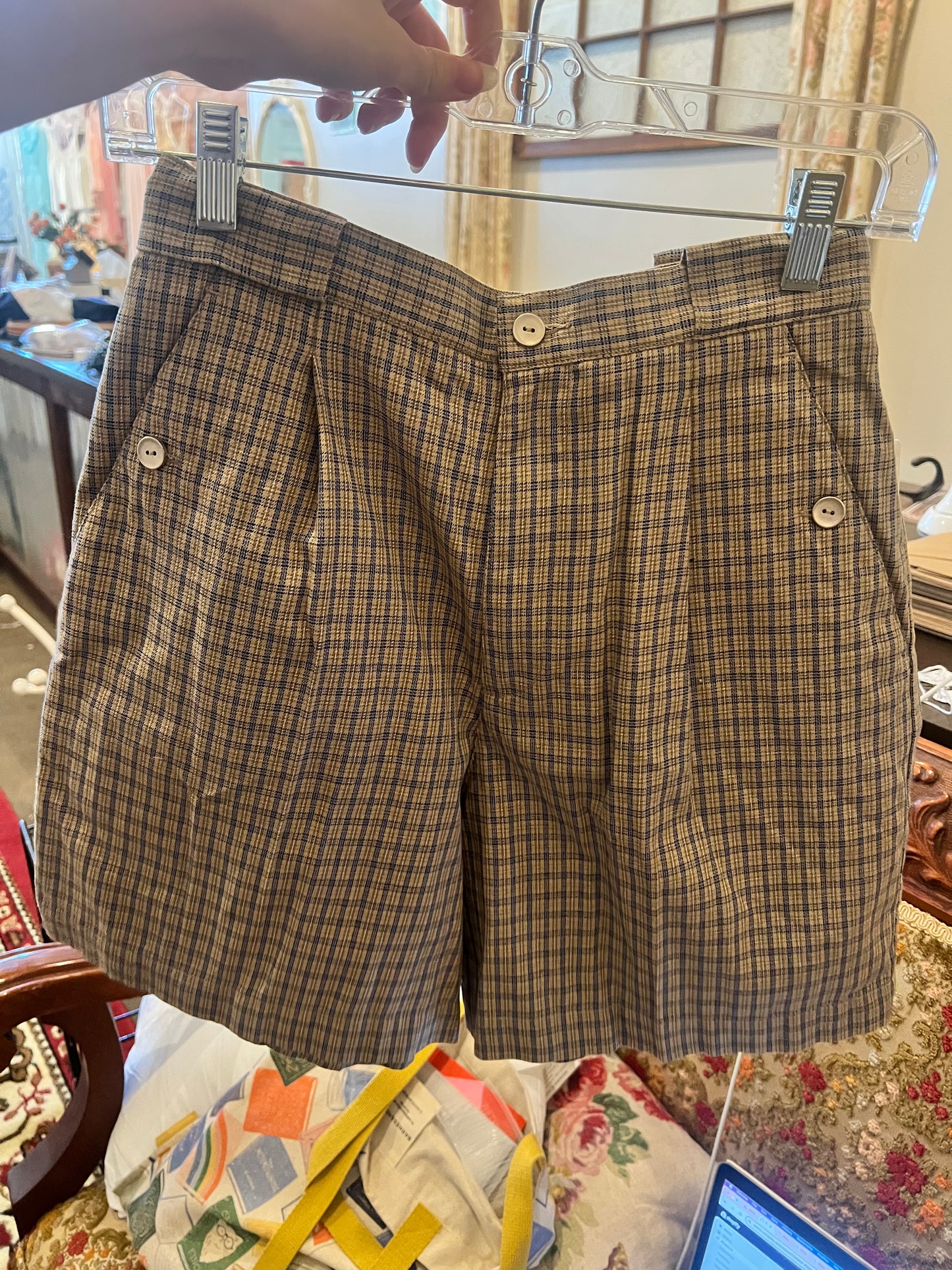 90s Liz Sport Plaid Shorts