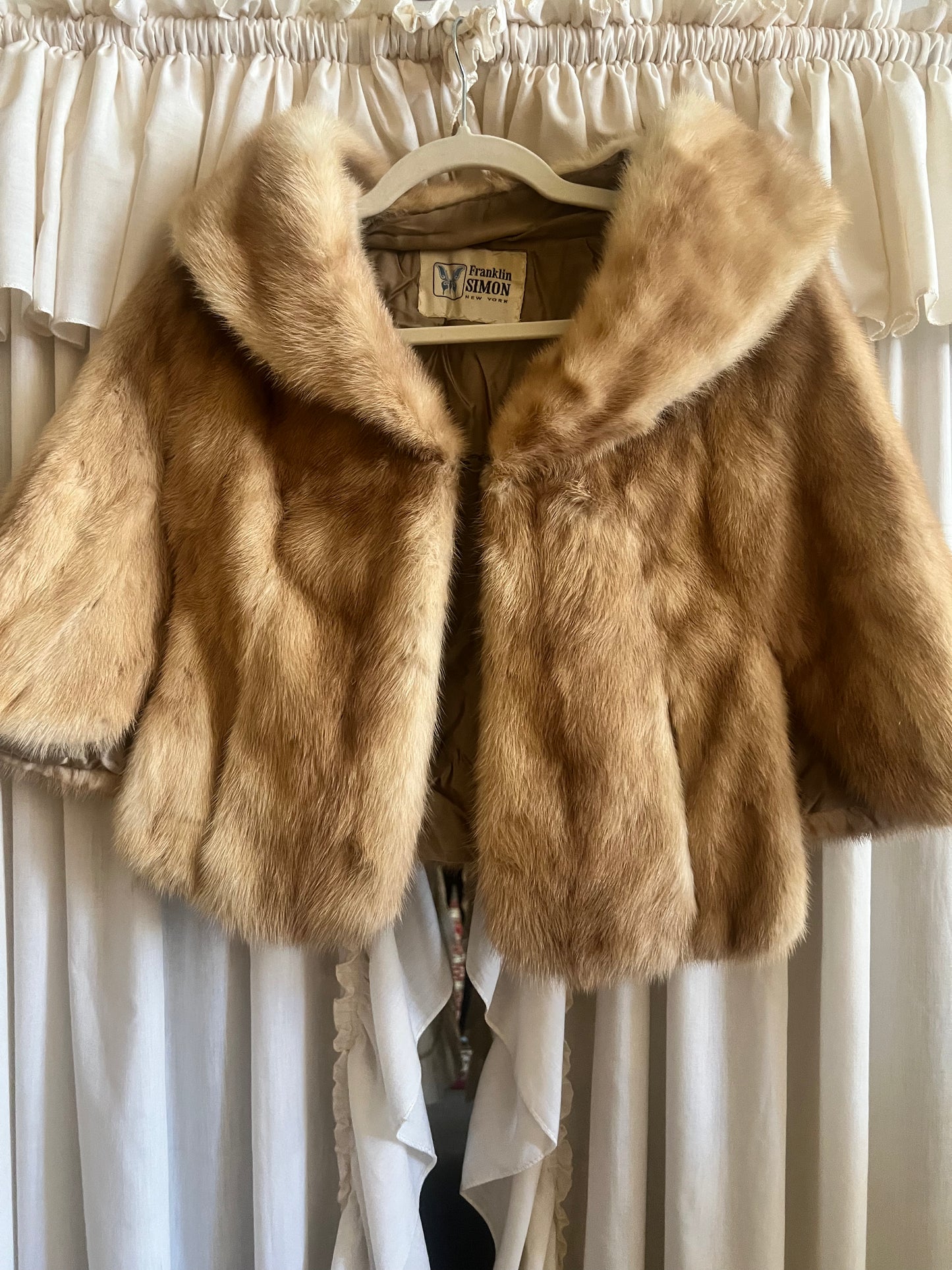 1950s/60s Franklin Simon Mink Fur Shawl