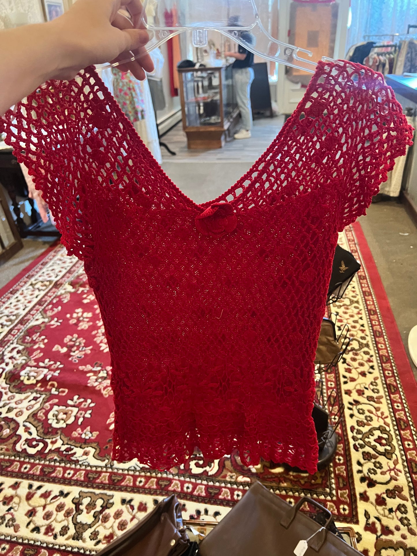 2000s Crochet Detail Top