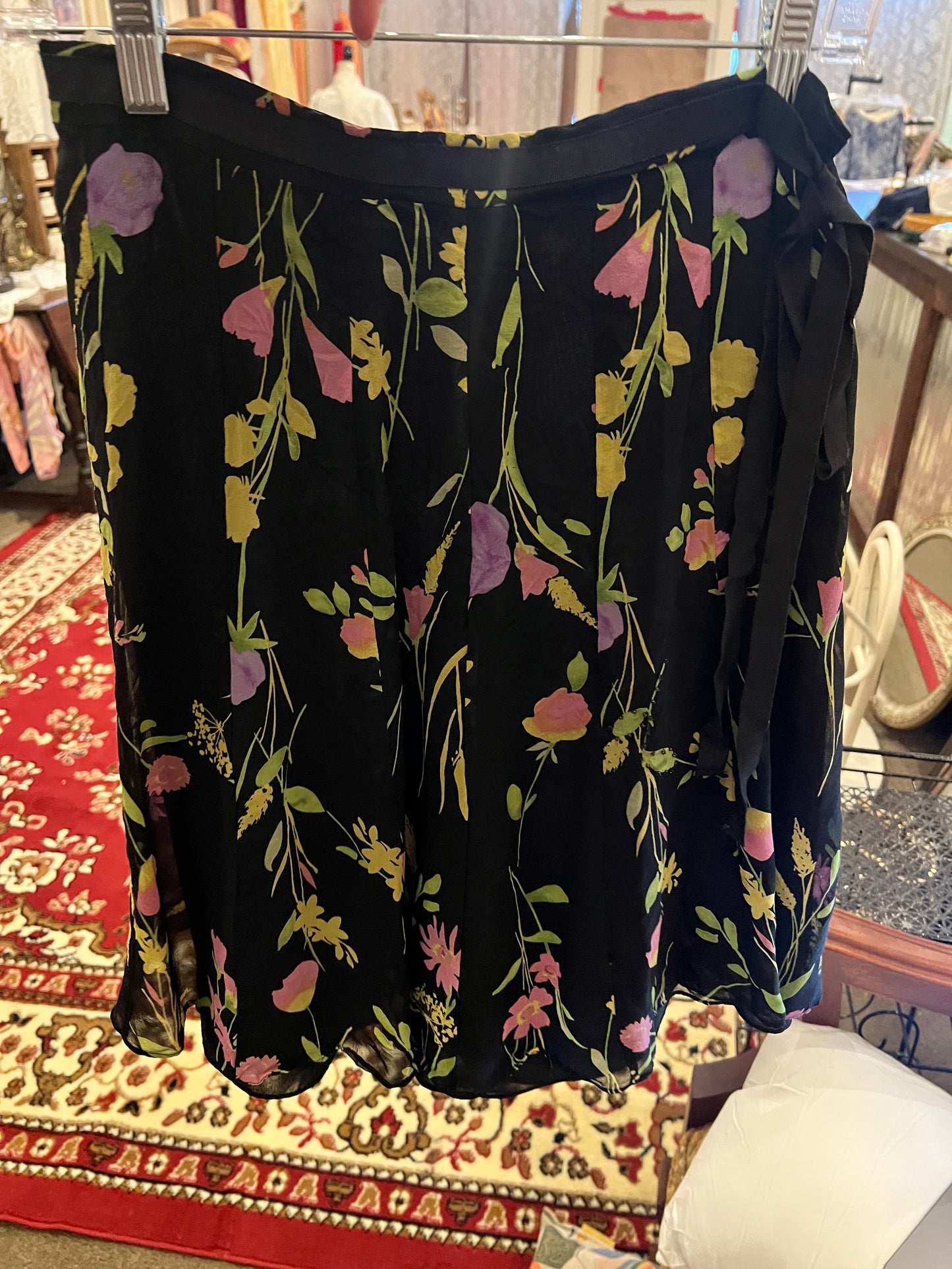 90s John Paul Richard Floral Skirt