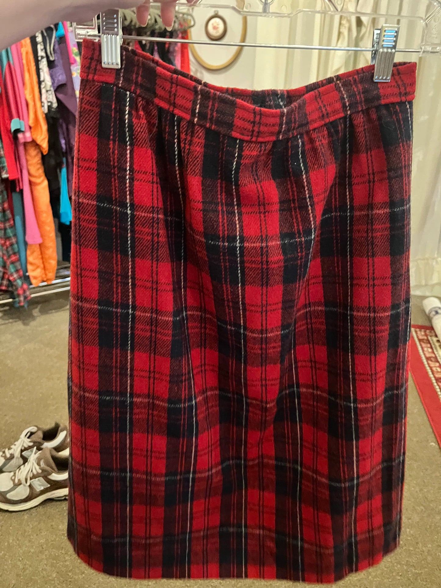 Plaid Pencil Skirt