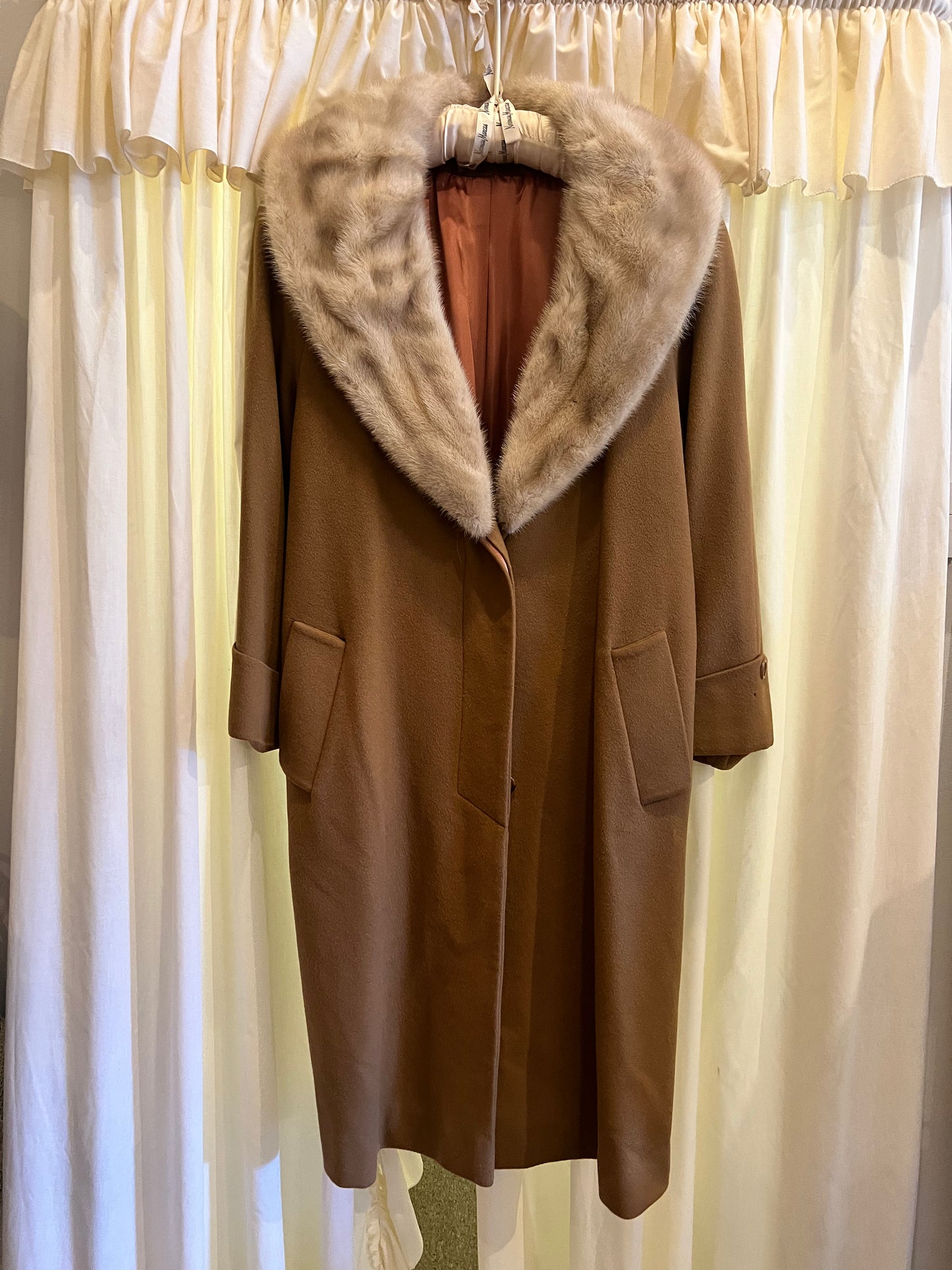 1980s Dale Dressin For Harlan Cashmere & Fur Coat
