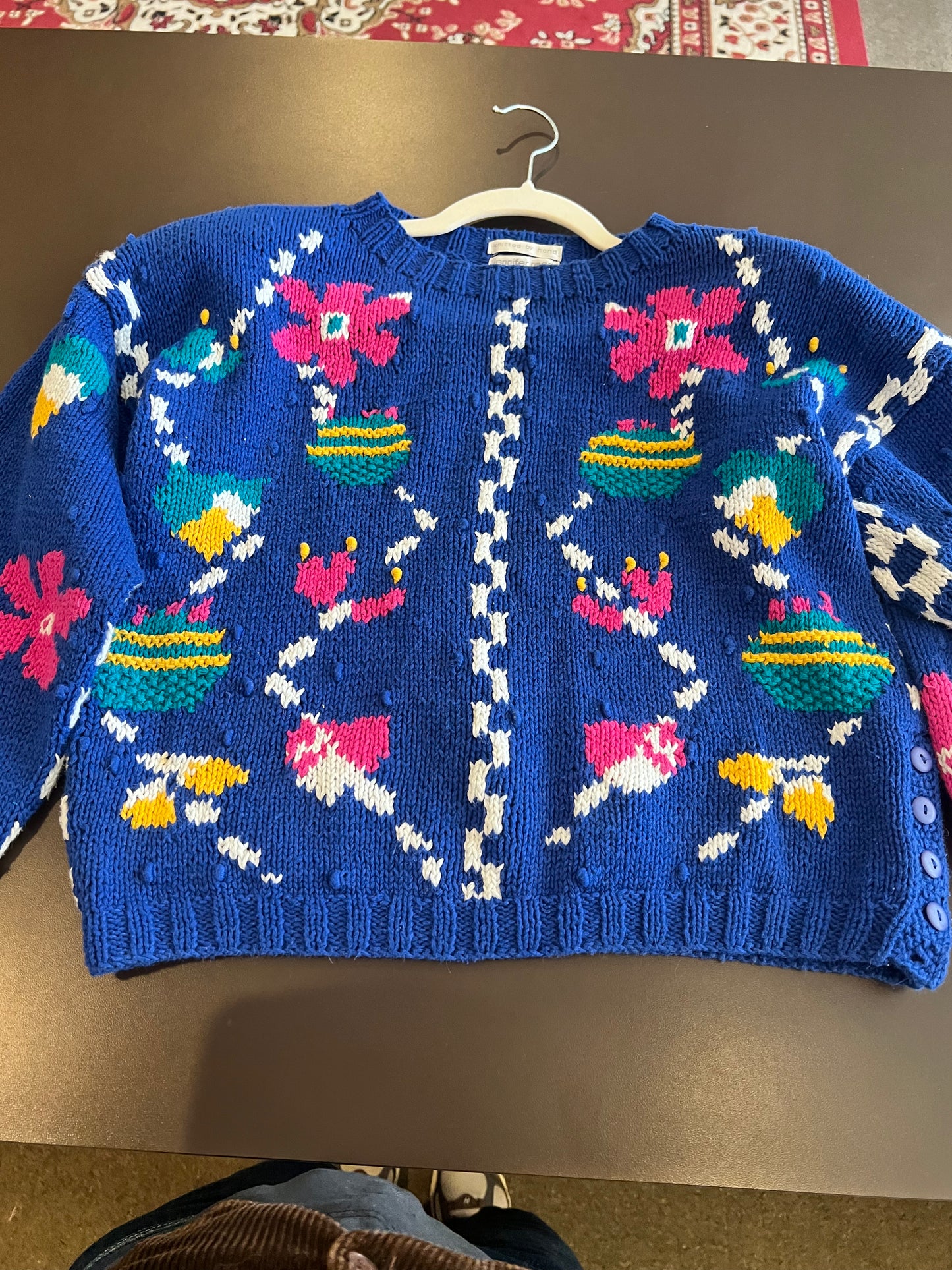 1990s Jennifer Reed Hand Knit Sweater