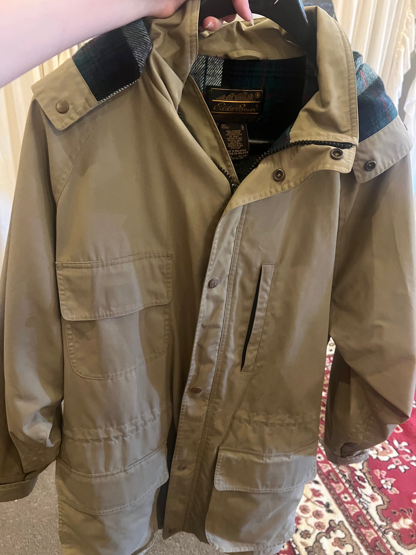 90s Eddie Bauer Plaid Lined Jacket