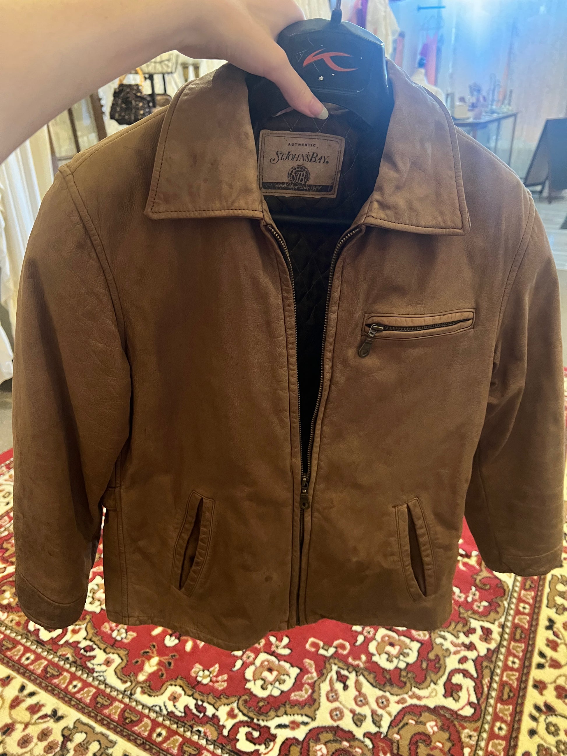 90s ST.JOHNS BAY レザージャケット ブルゾン M ブラウン 90s ST.JOHNS BAY レザージャケット ブルゾン M ブラウン - メルカリ