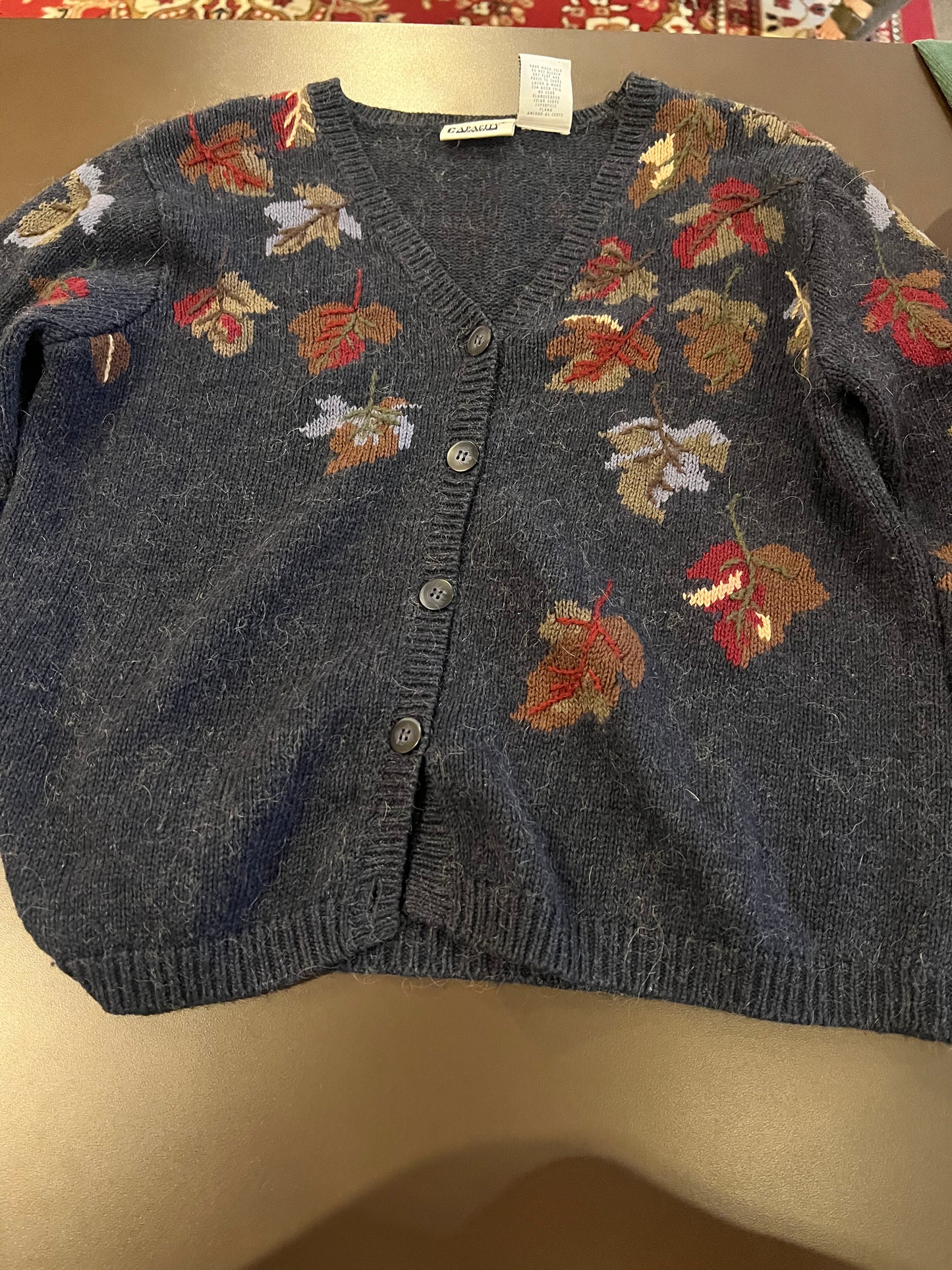 1990s Capacity Leaf Cardigan