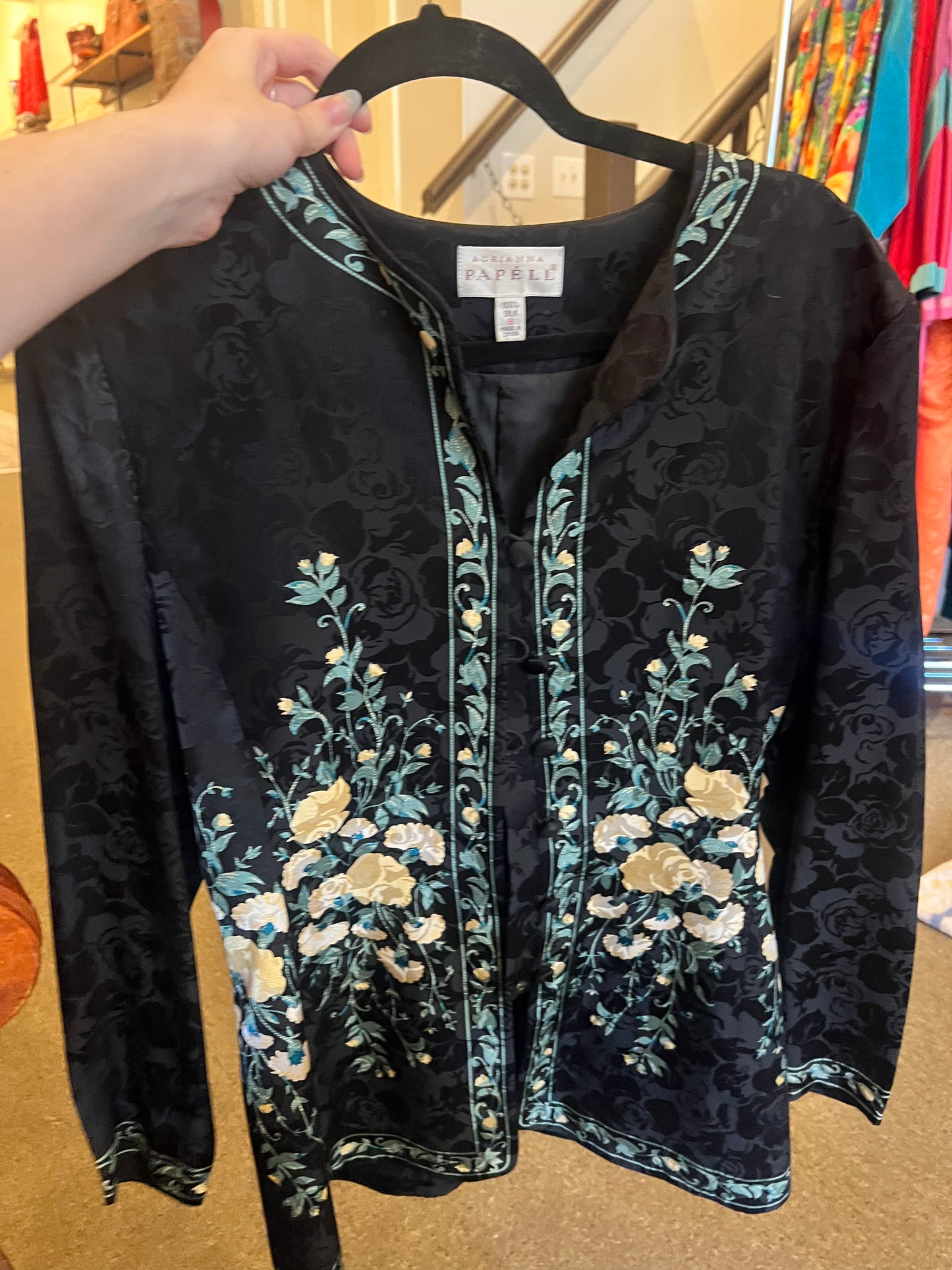 80s/90s Adriana Papell Silk Over Coat