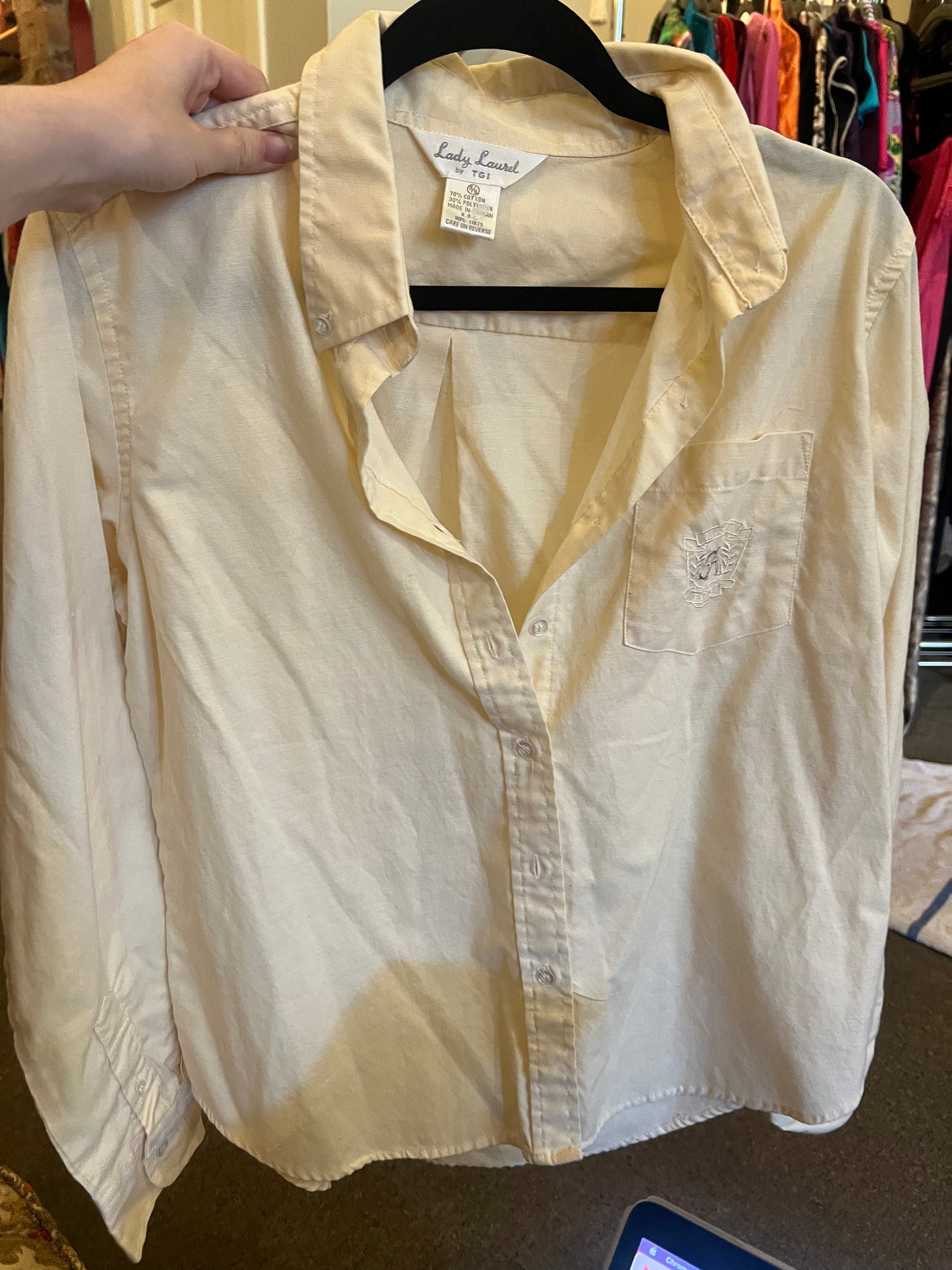 90s Lady Laurel Button Up Shirt