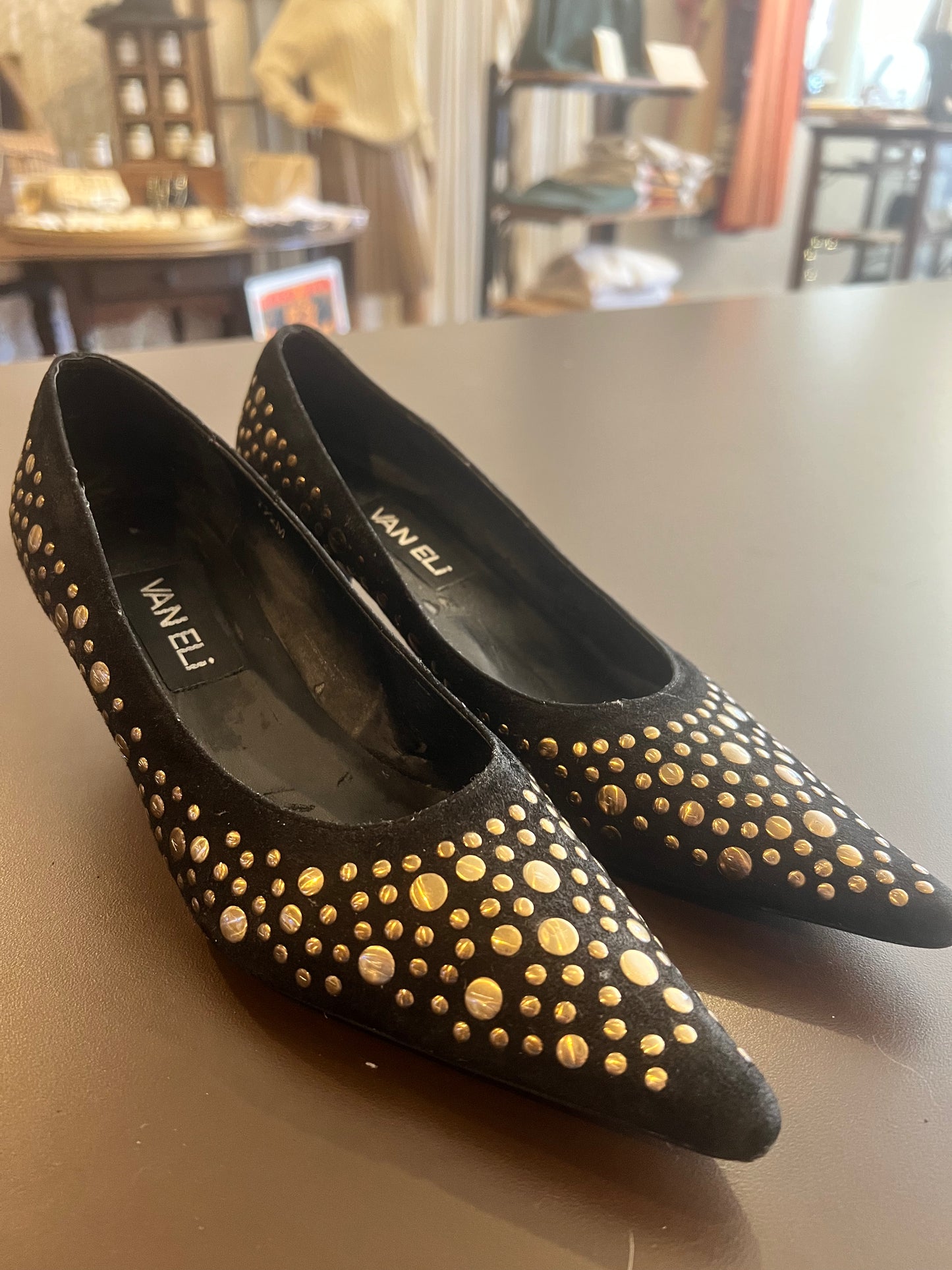 1990s Vaneli Studded Heels