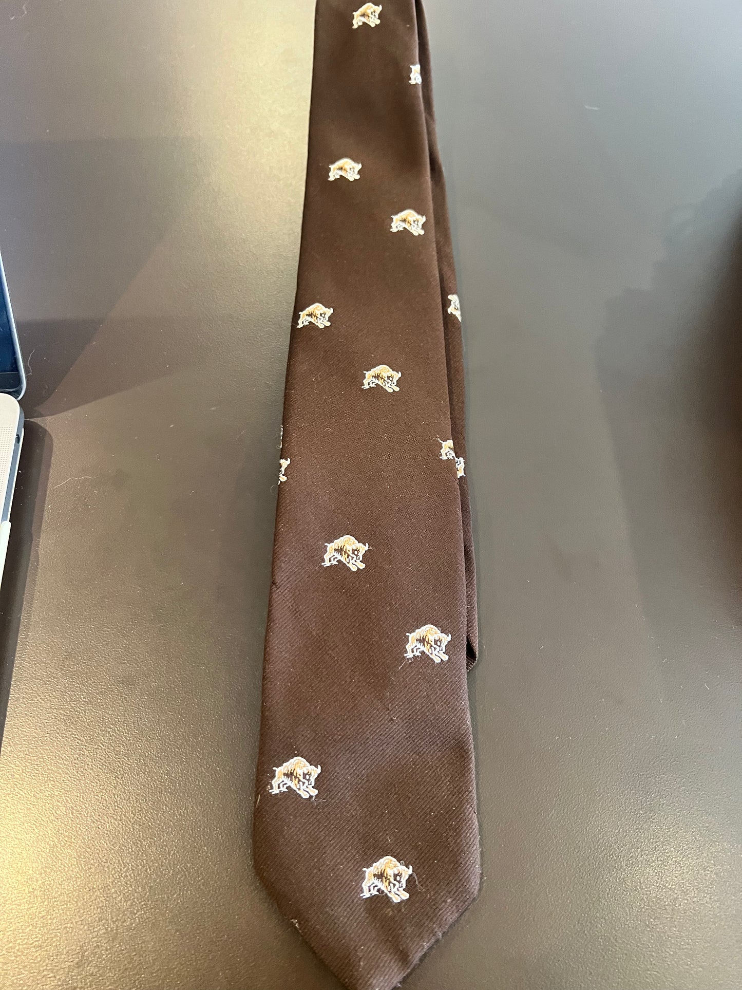 Vintage Charing Cross Embroidered Buffalo Tie