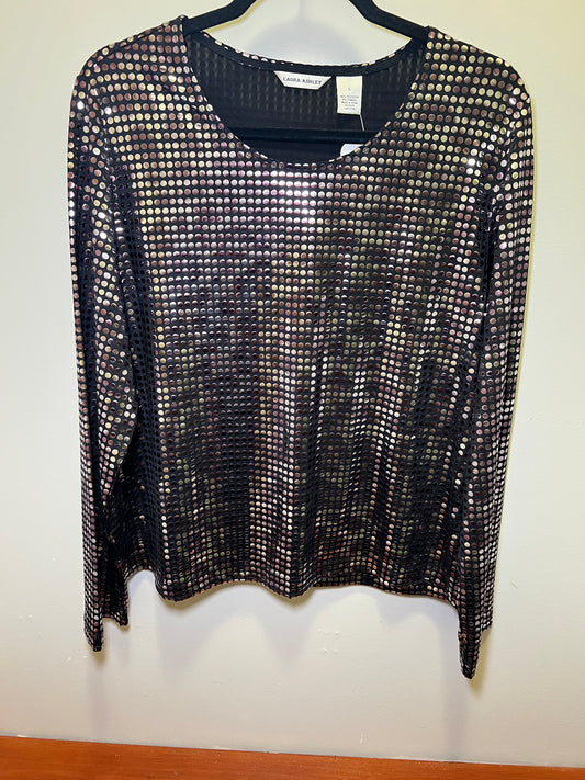 1990s/2000s Laura Ashley Metallic Top