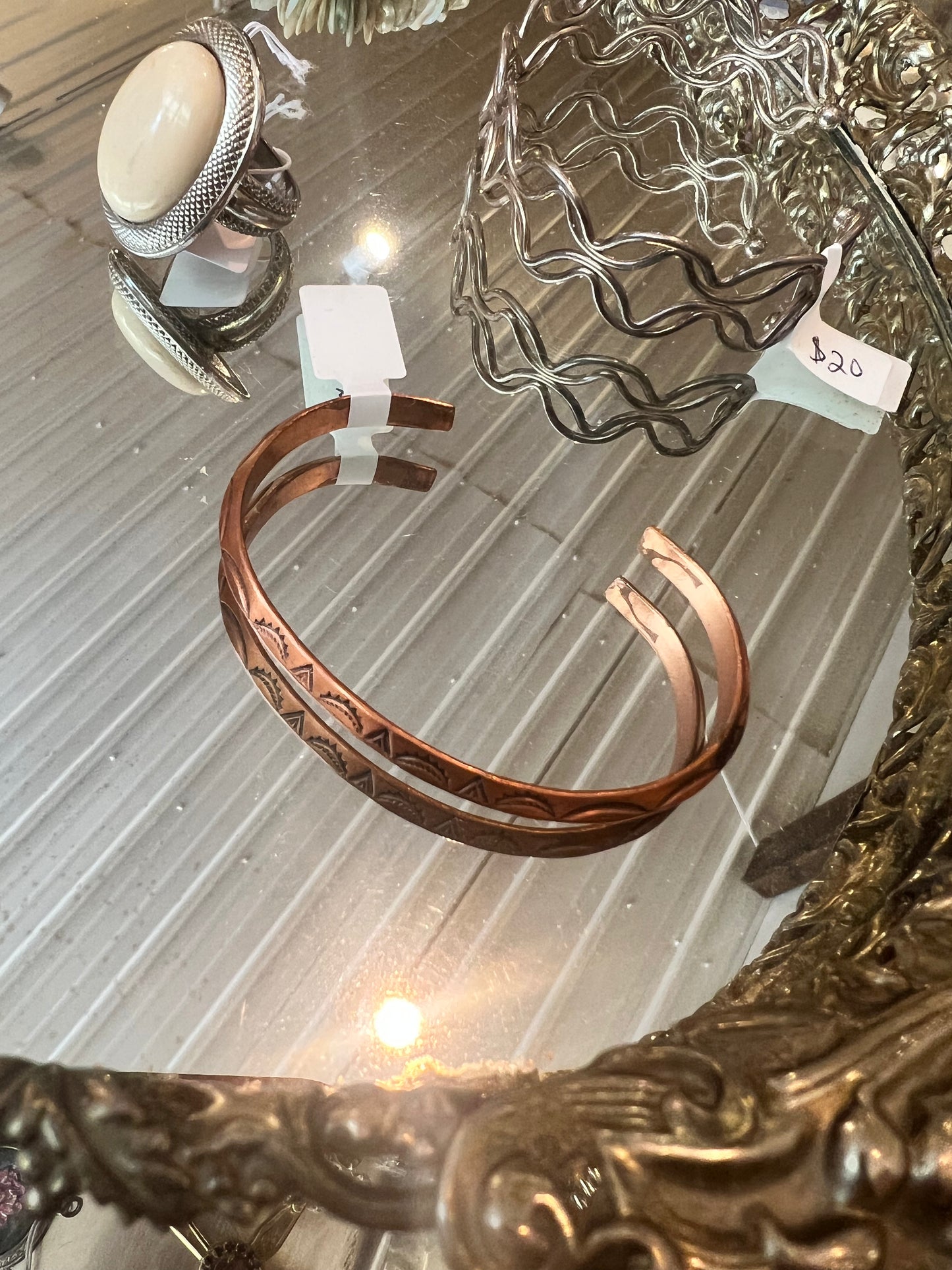 Brass Etched Bracelet