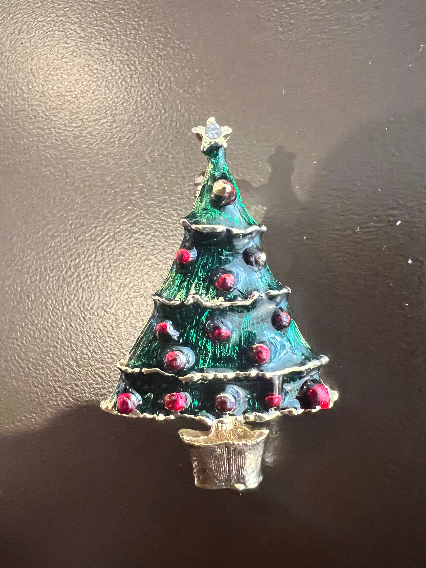 Vintage Christmas Tree Brooch