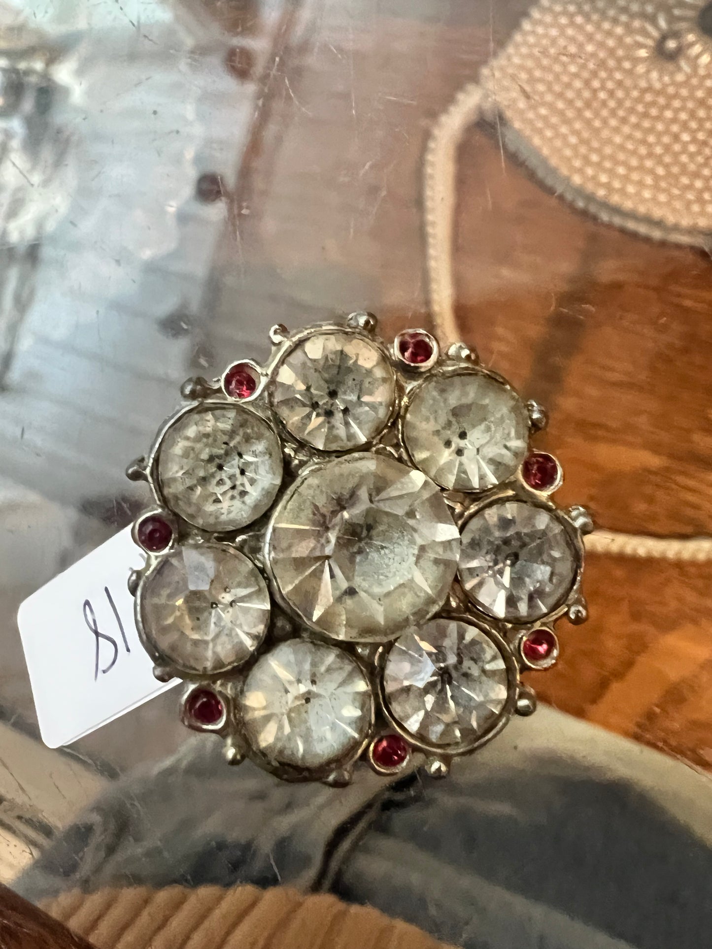 Rhinestone Cluster Brooch