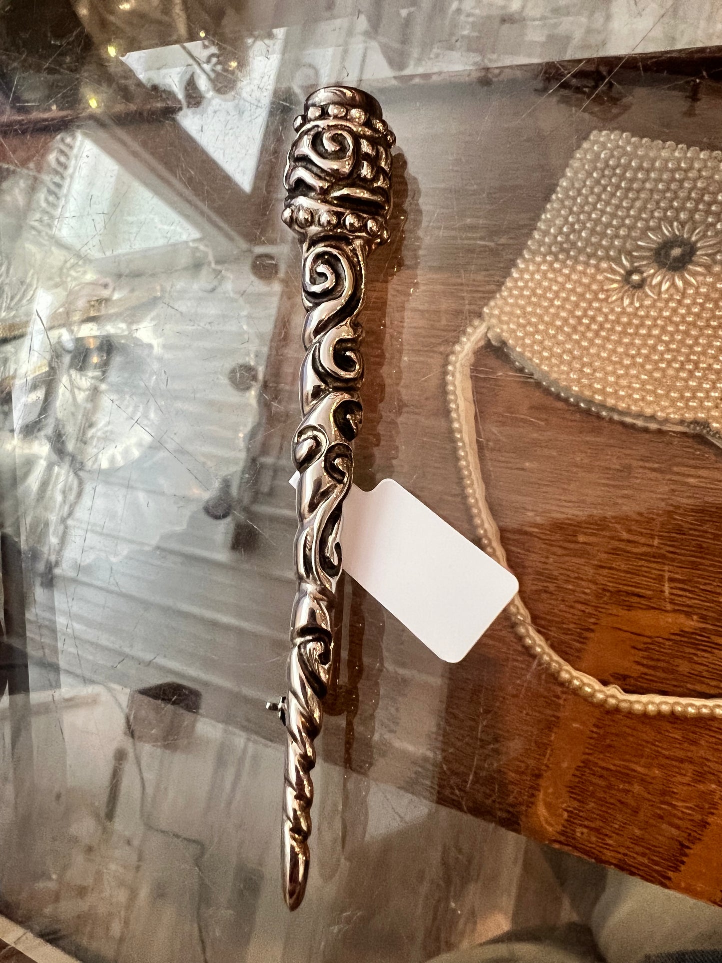 Silver Stick Brooch