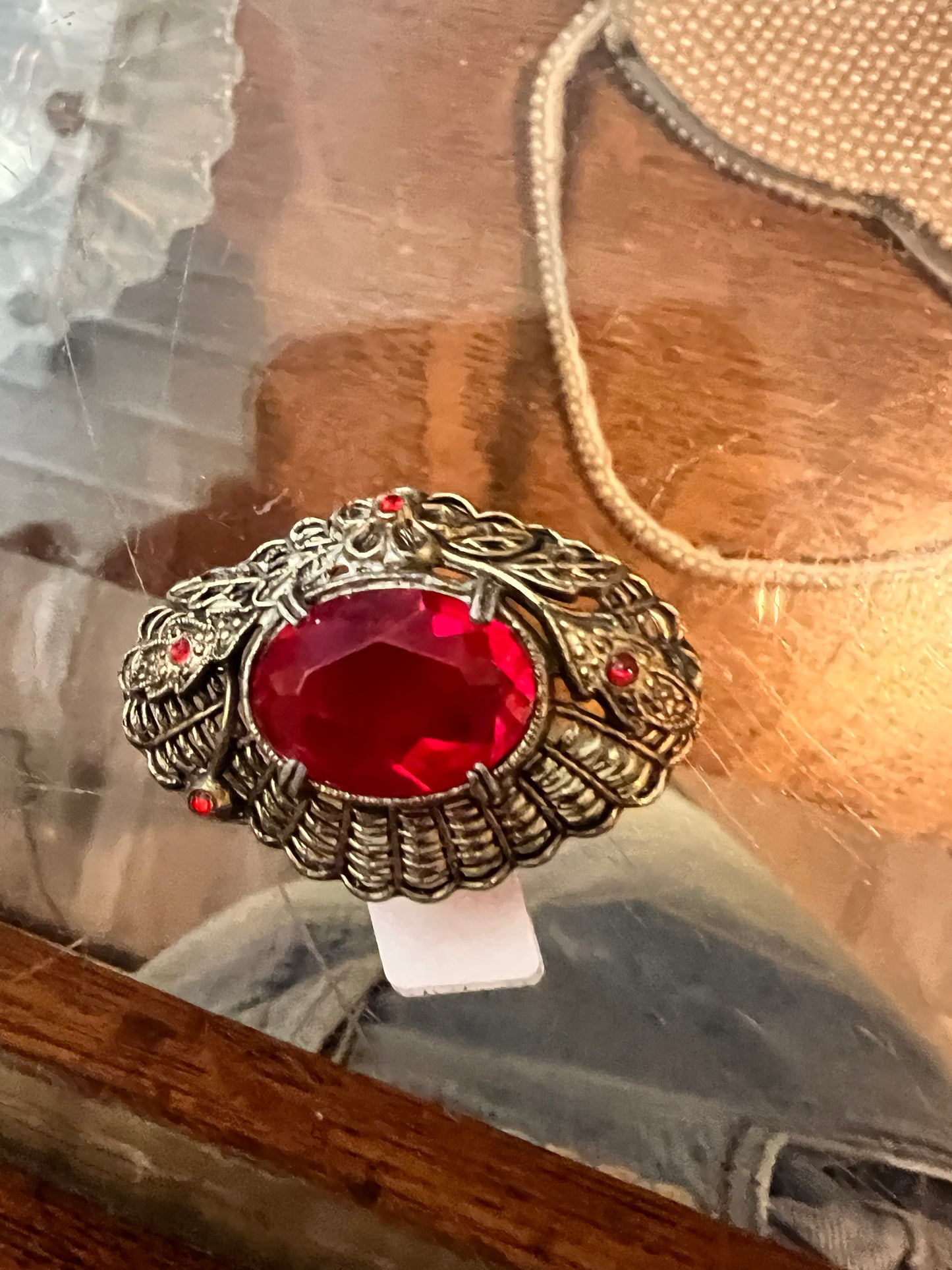 Red Stone Brooch