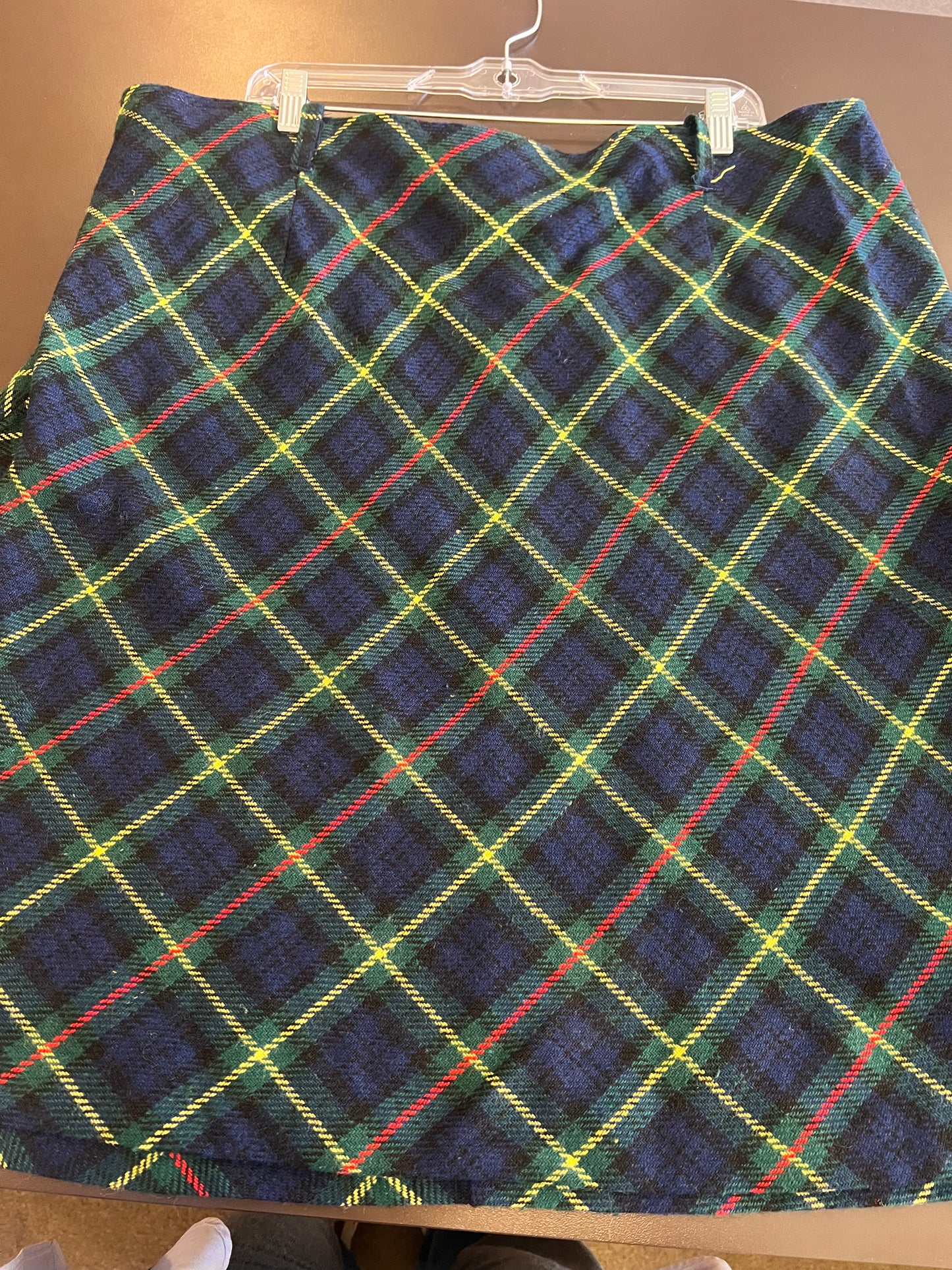 1970s Plaid Skirt w/ Belt Loops