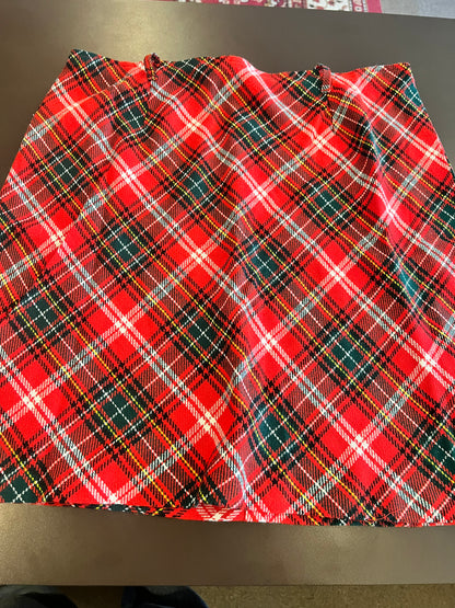1970s Plaid Skirt w/ Belt Loops