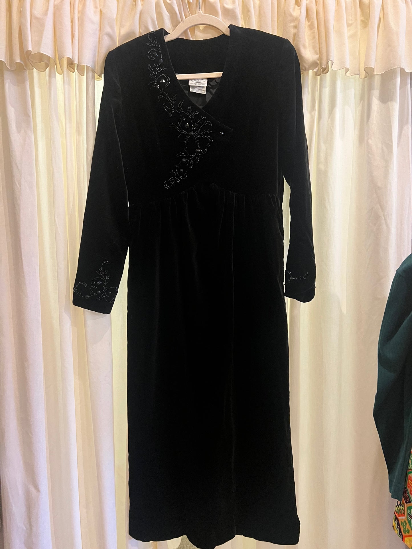 1980s Laura Ashley Velvet Dress