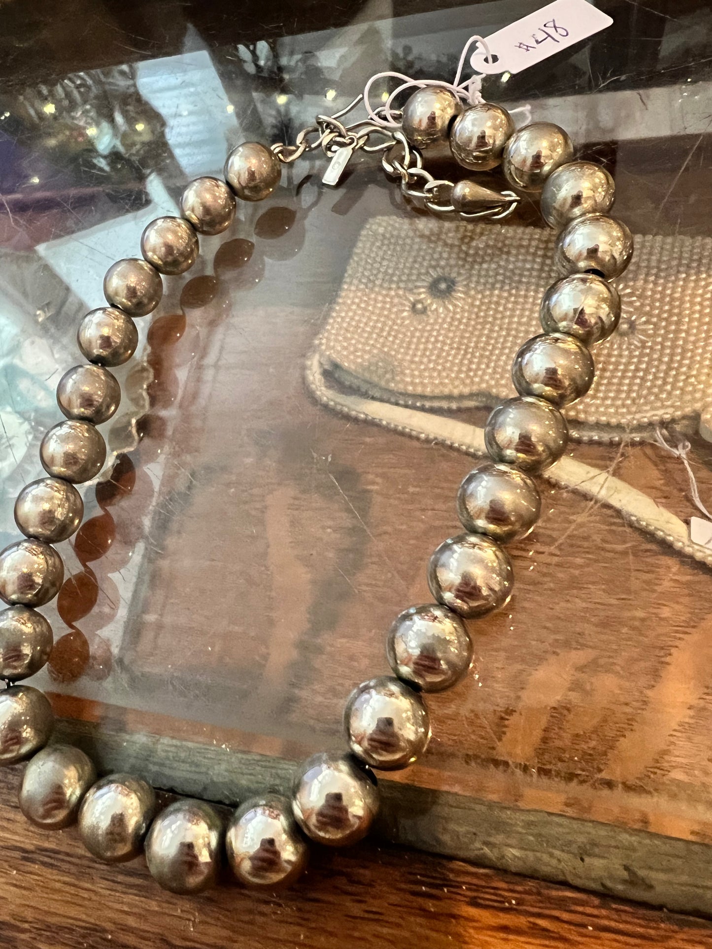 Silver Round Ball Necklace