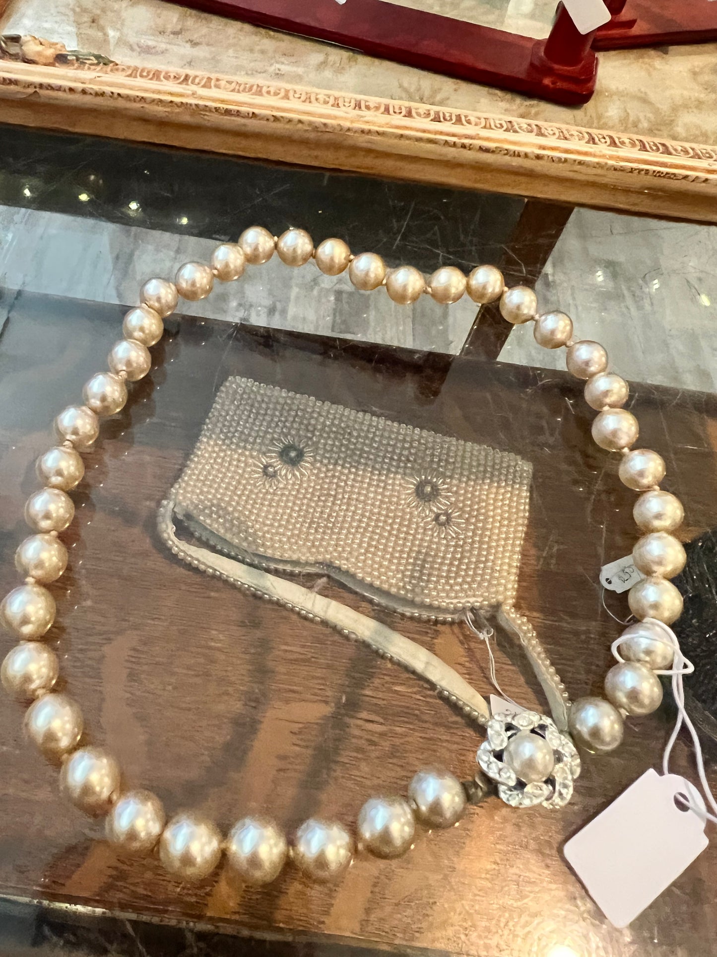 Pearl Flower Clasp Necklace