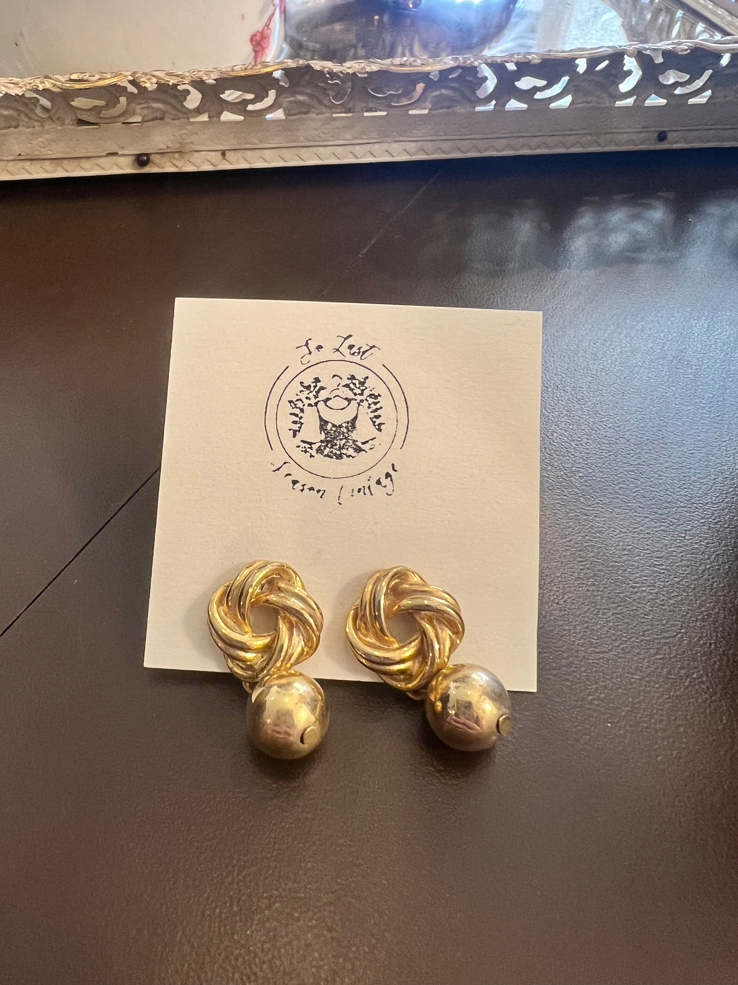 Spiral Twist Knot Earrings