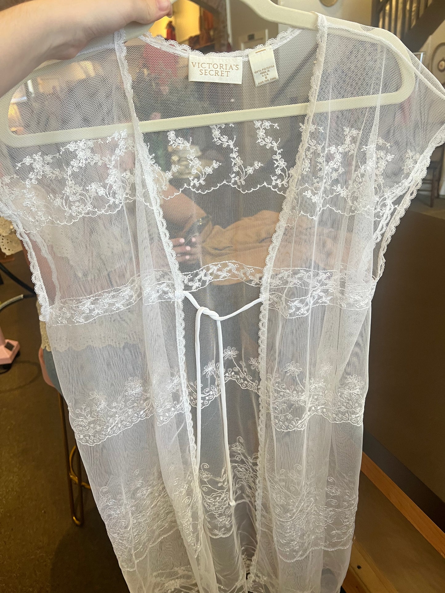 90s Victoria's Secret Lace Bed Jacket
