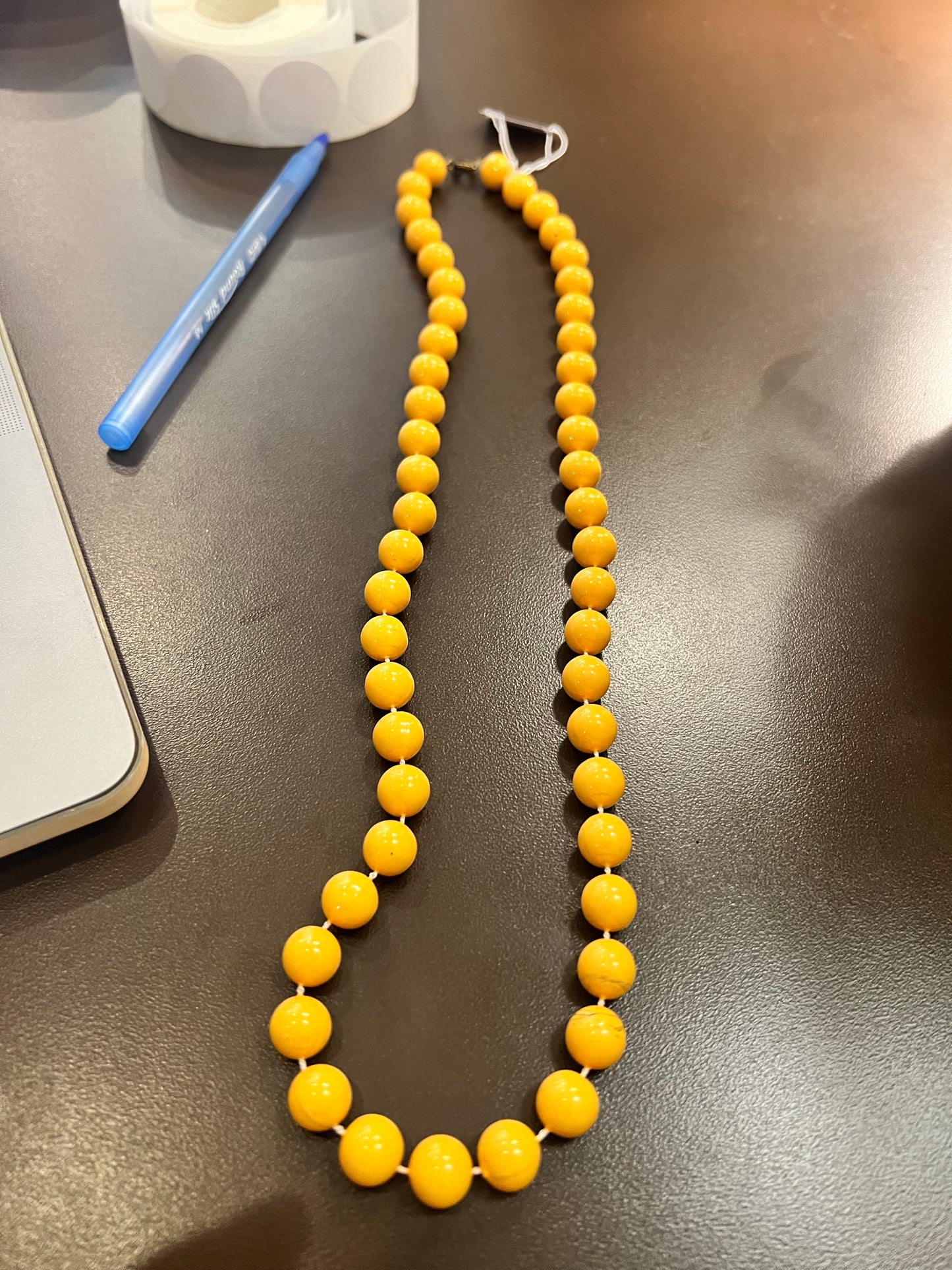 Yellow Bead Necklace