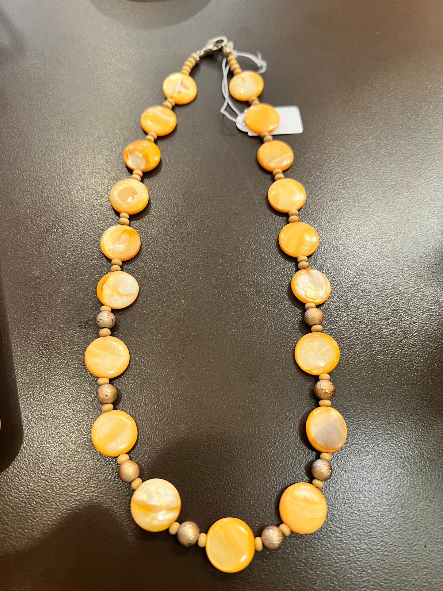 Peach Beaded Necklace