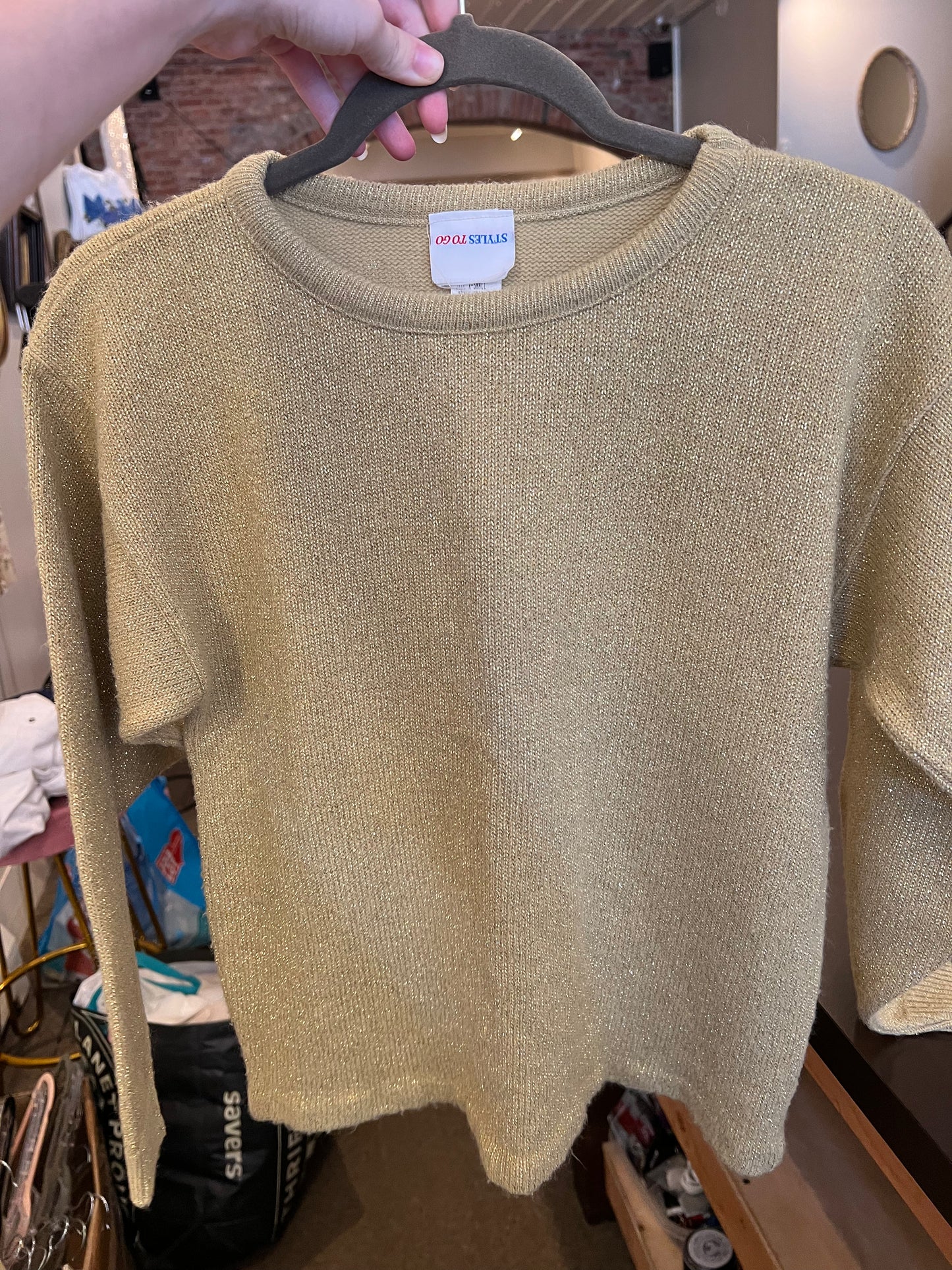80s Styles To Go Sparkly Sweater