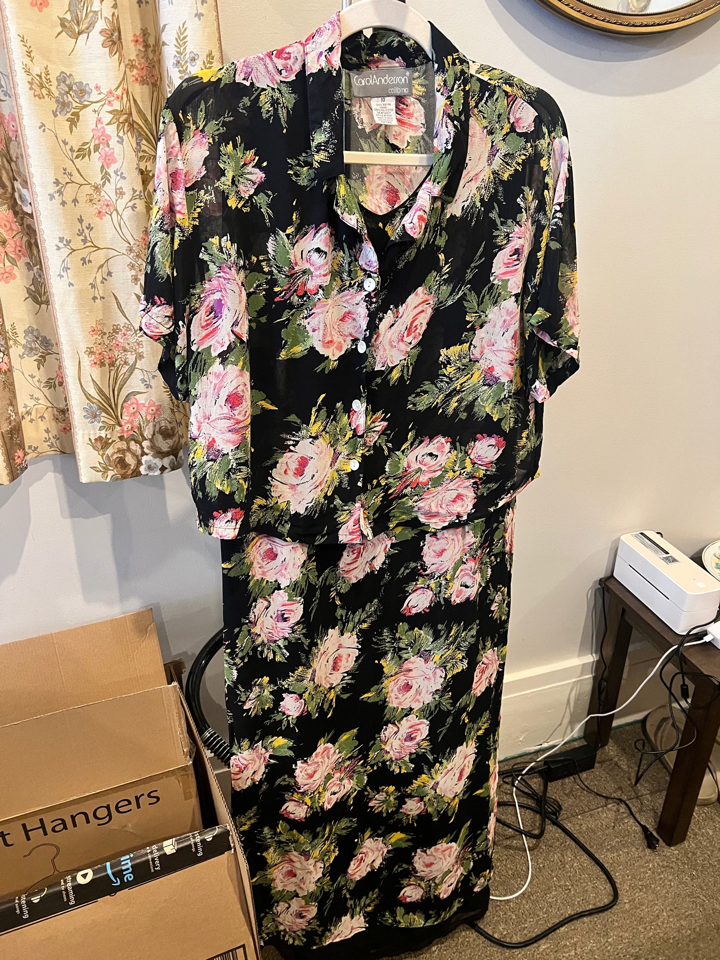 80s Carol Anderson Floral Dress