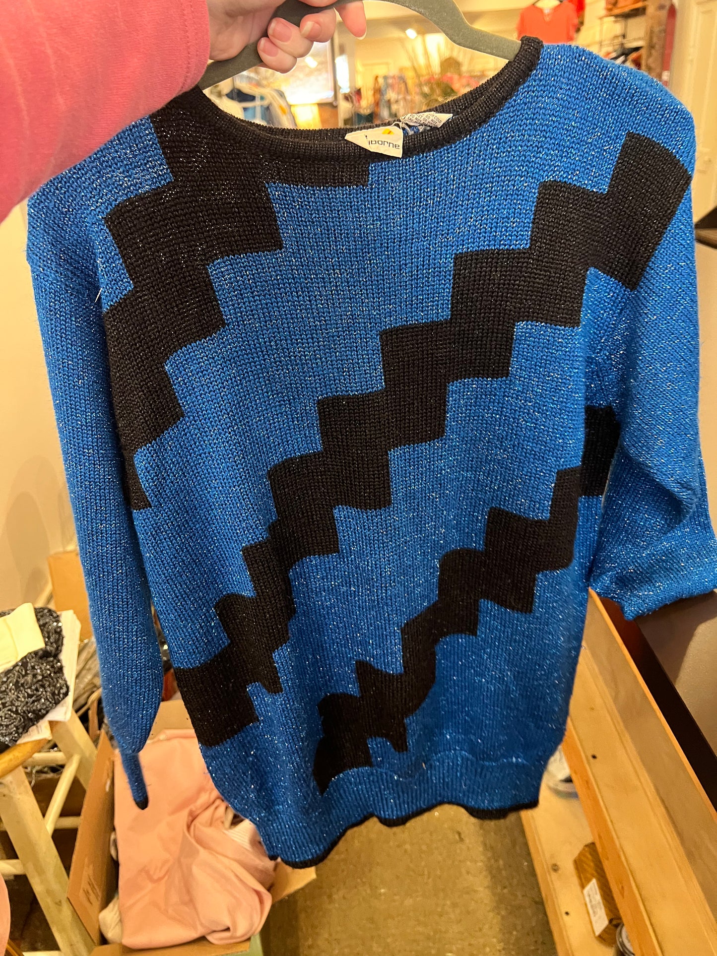 80s Liz Claiborne Patterned Sweater