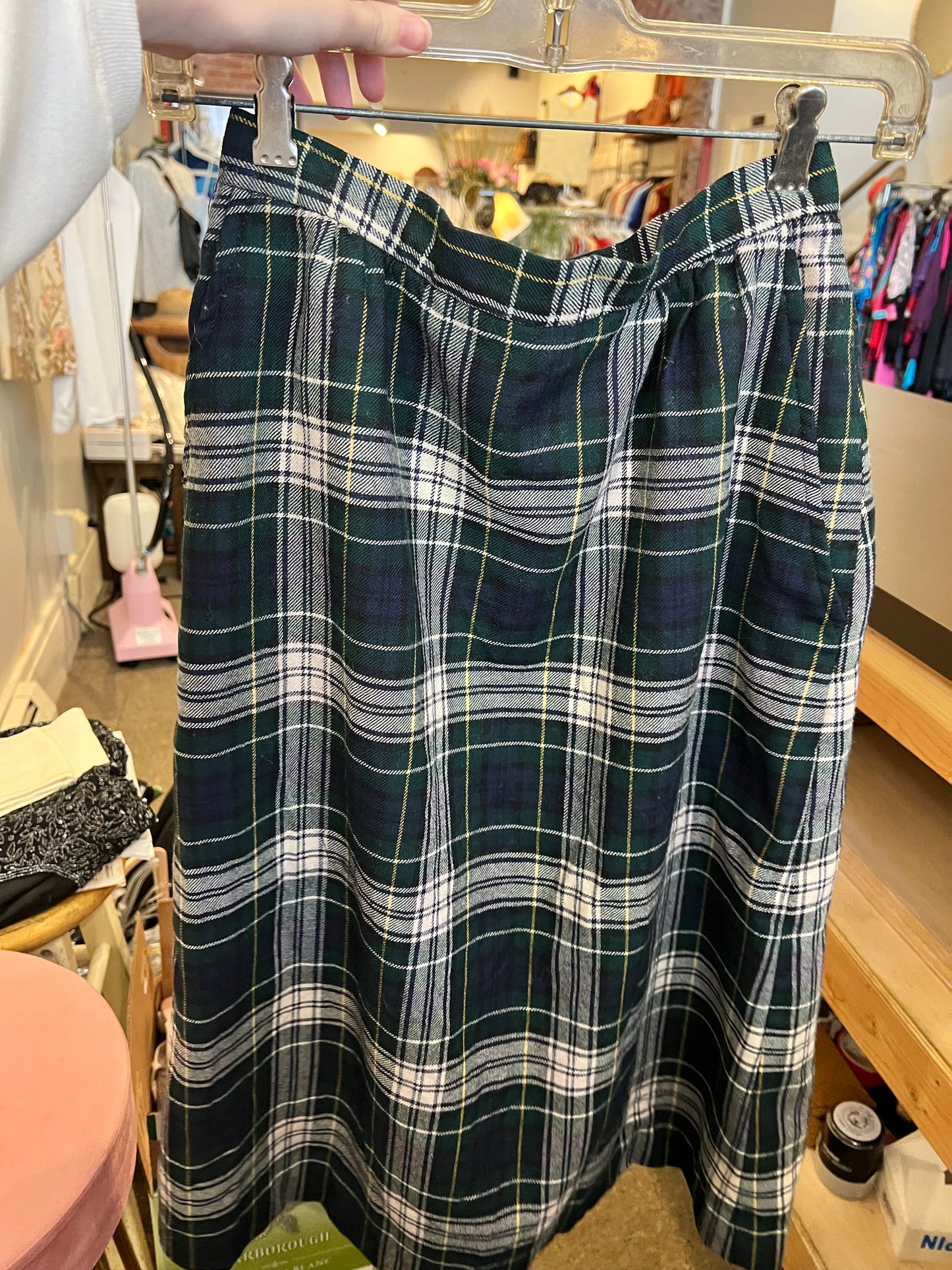 80s Lady Halrin Plaid Skirt