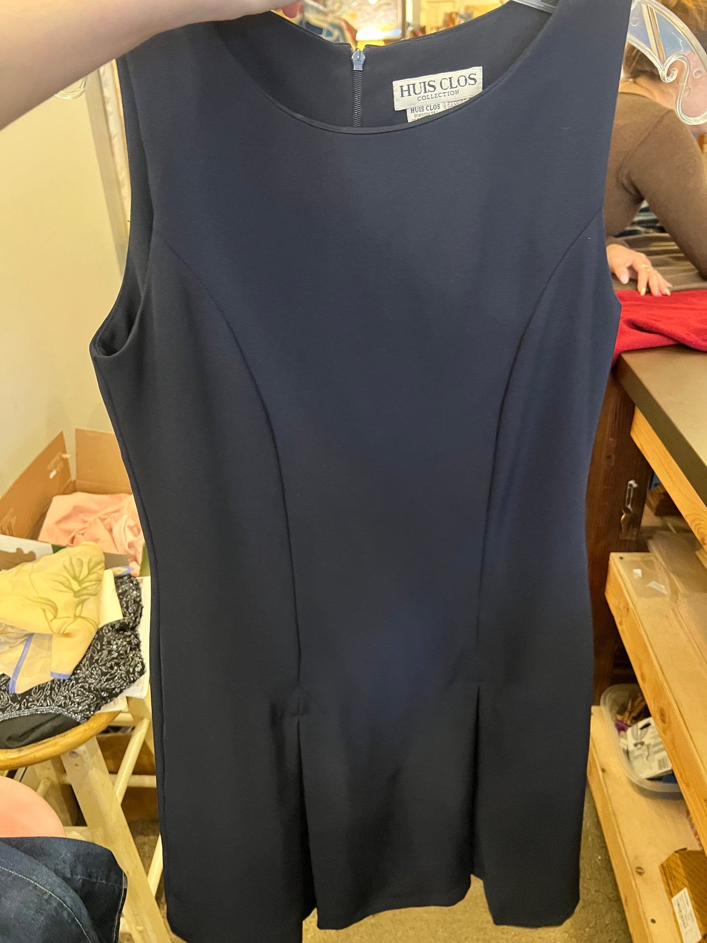 80s Huis Clos Pleated Dress