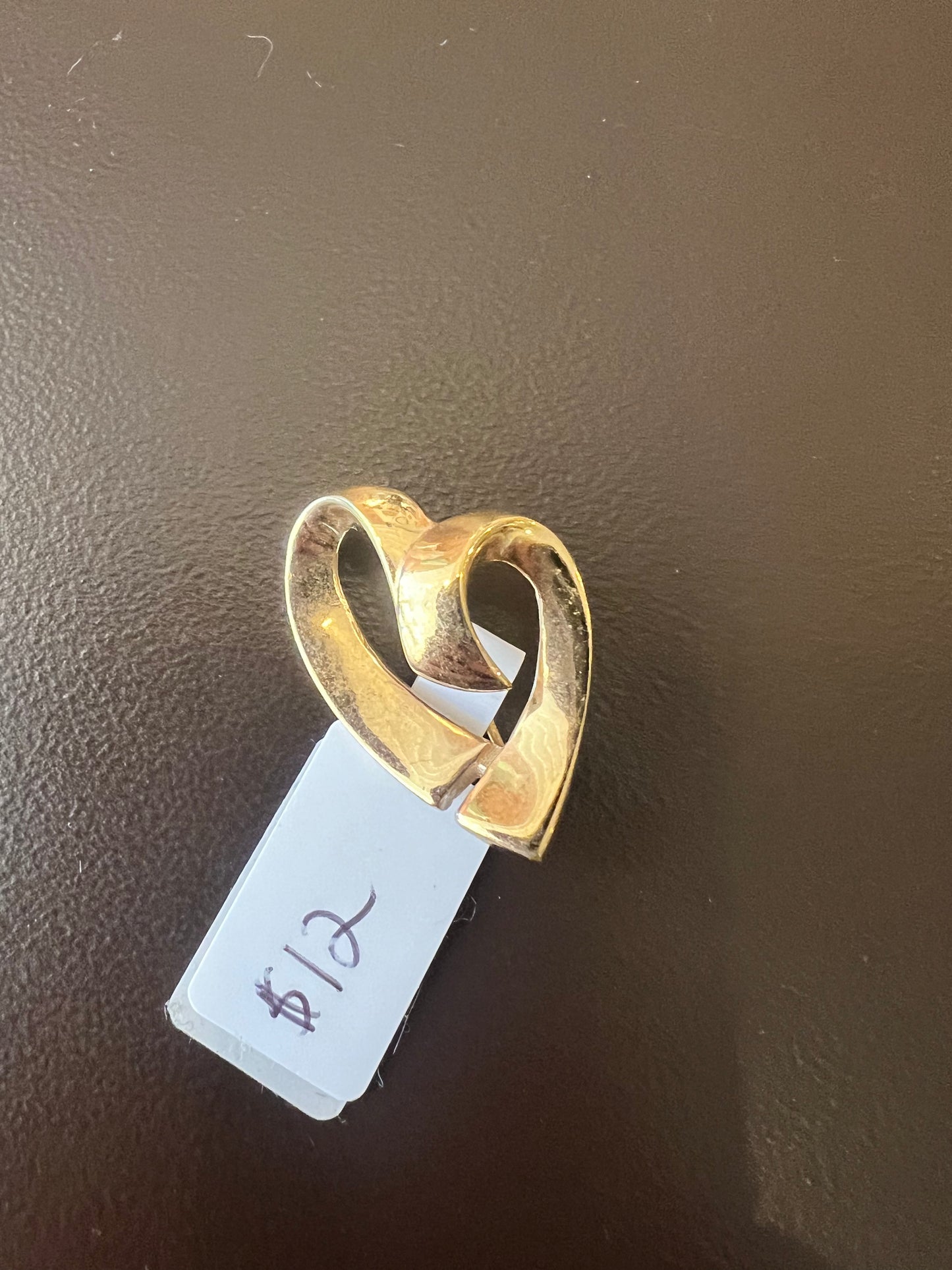 Gold Heart Brooch