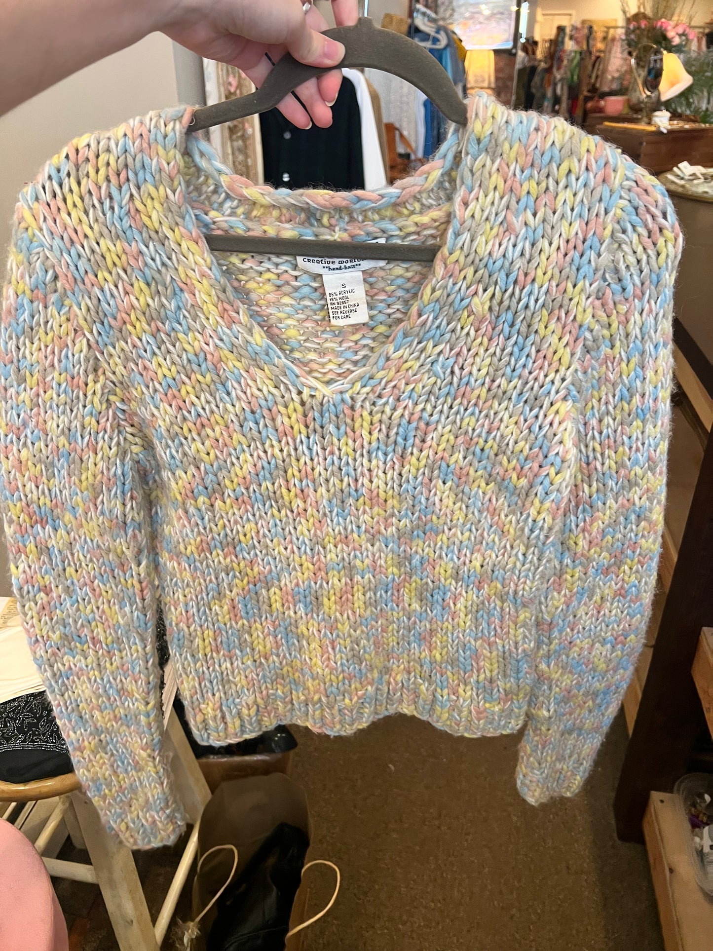90s/2000s Absolutely Creative Worldwide Hand Knit Sweater