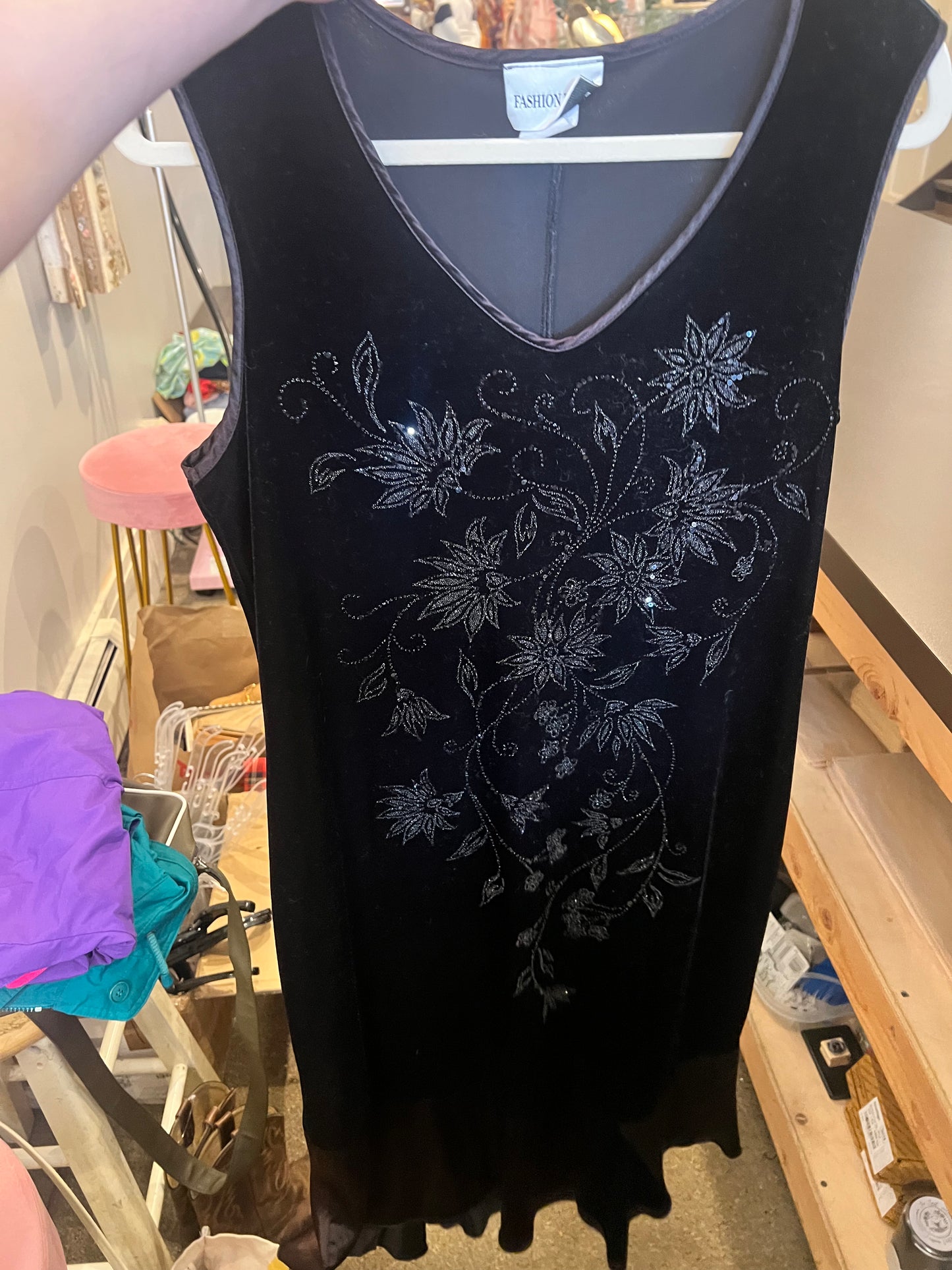 90s Fashion Bug Velvet Dress