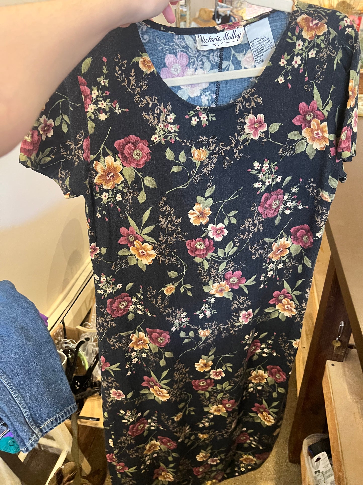 90s Victoria Holley Floral Dress